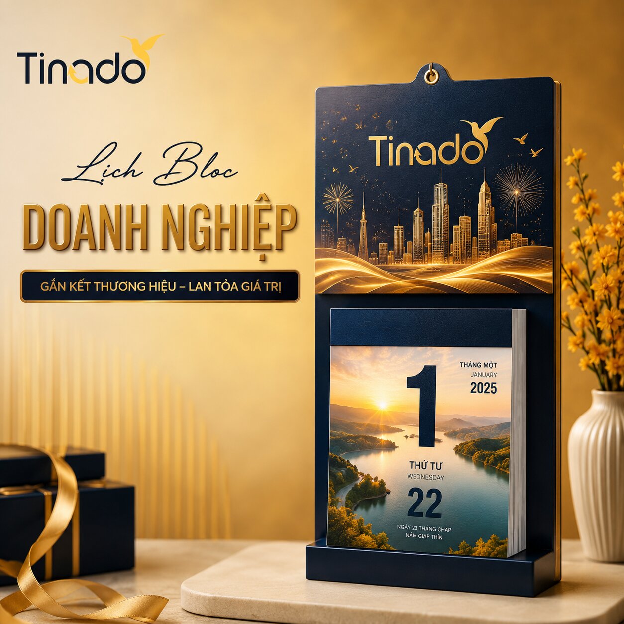 Mẫu in lịch bloc doanh nghiệp cao cấp
