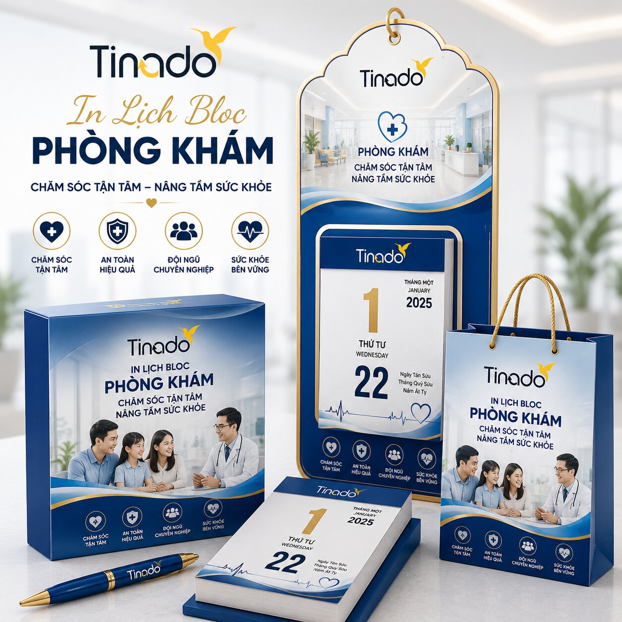 In Lịch Bloc Phòng Khám