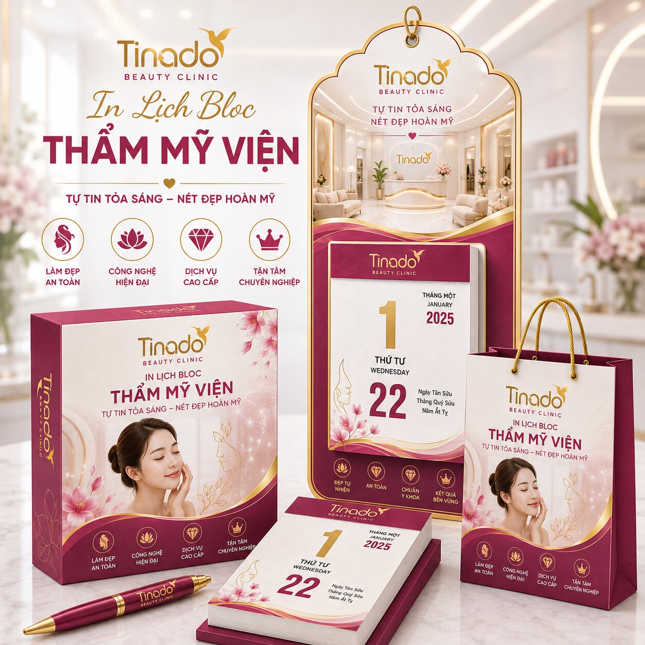 In Lịch Bloc Thẩm Mỹ Viện