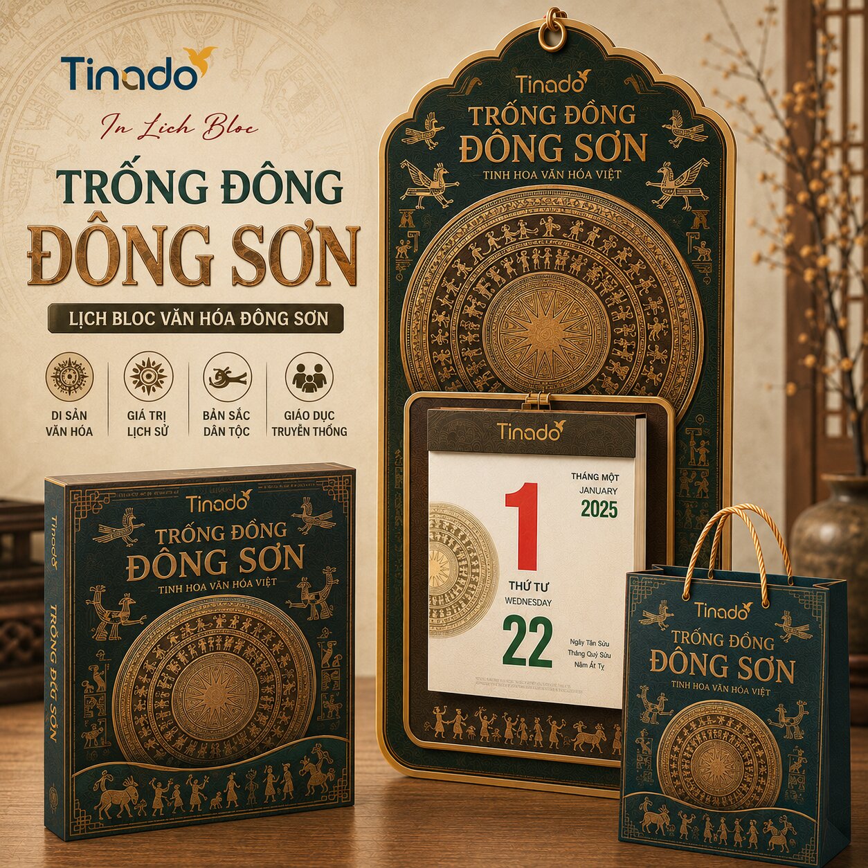 In Lịch Bloc Trống Đồng Đông Sơn