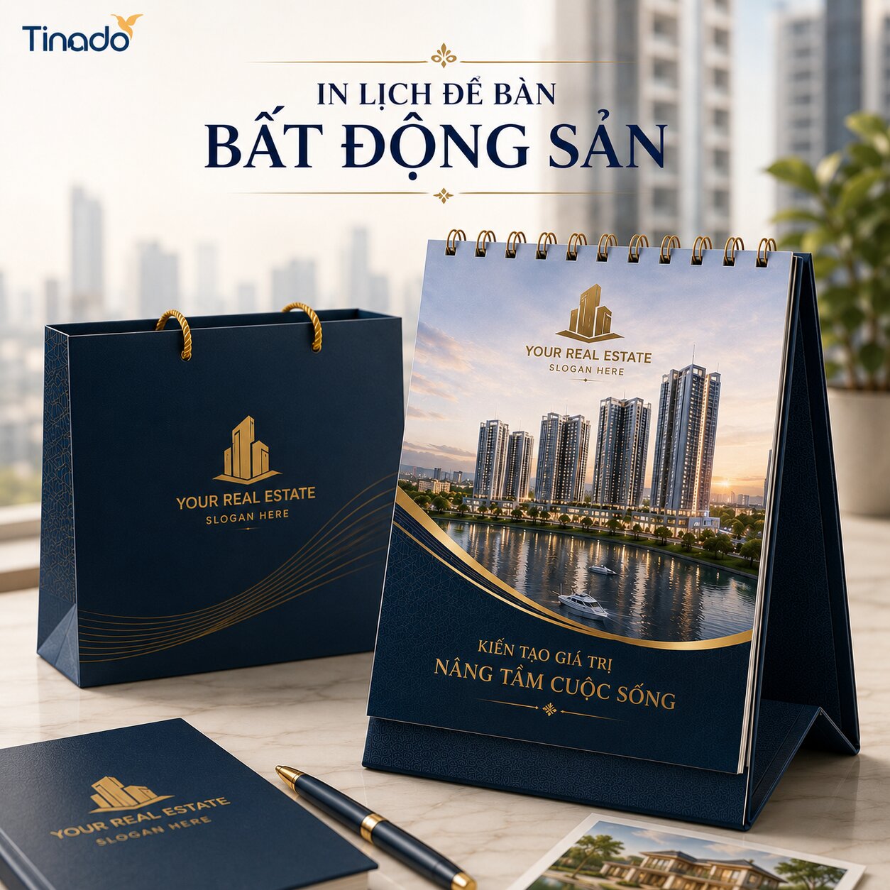 In Lịch Để Bàn Công Ty Bất Động Sản