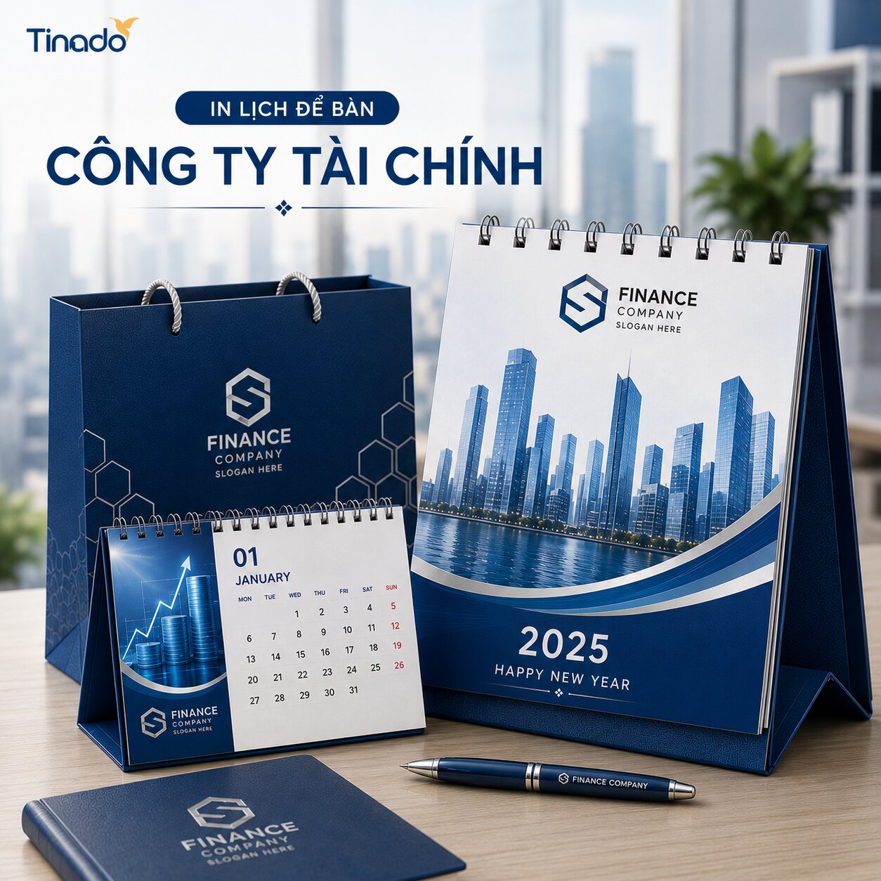 In Lịch Để Bàn Công Ty Tài Chính