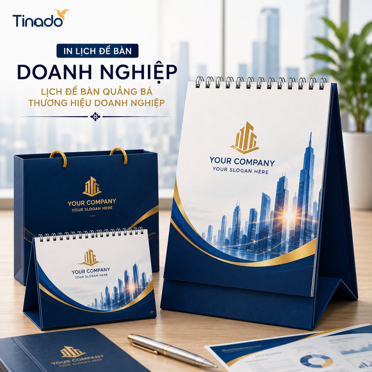 Mẫu in lịch để bàn doanh nghiệp