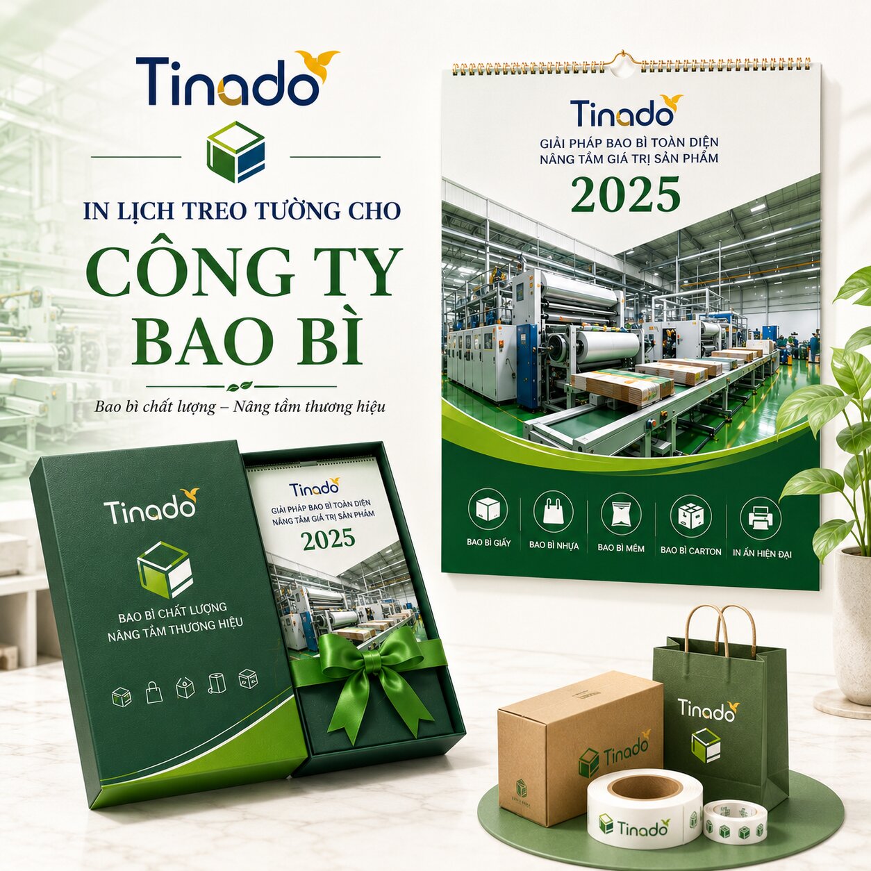 In Lịch Treo Tường Cho Công Ty Bao Bì