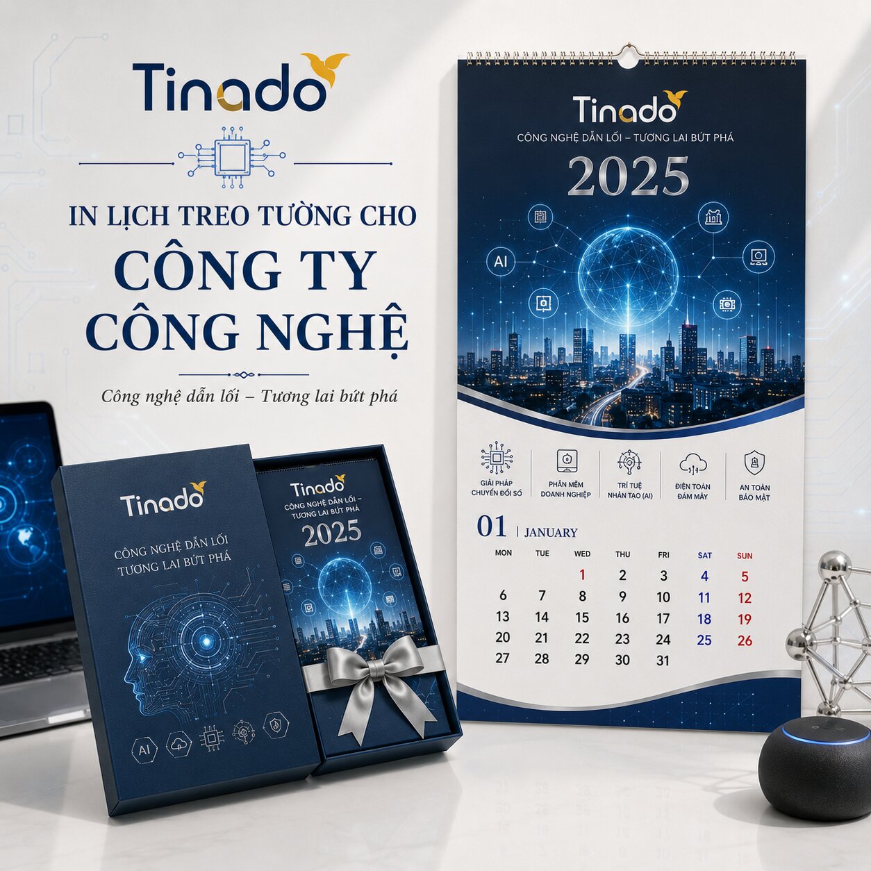 In Lịch Treo Tường Cho Công Ty Công Nghệ