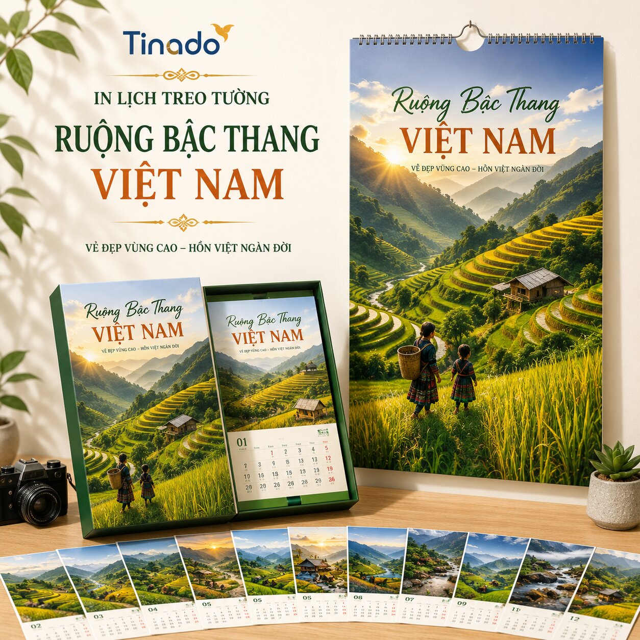 In Lịch Treo Tường Ruộng Bậc Thang Việt Nam