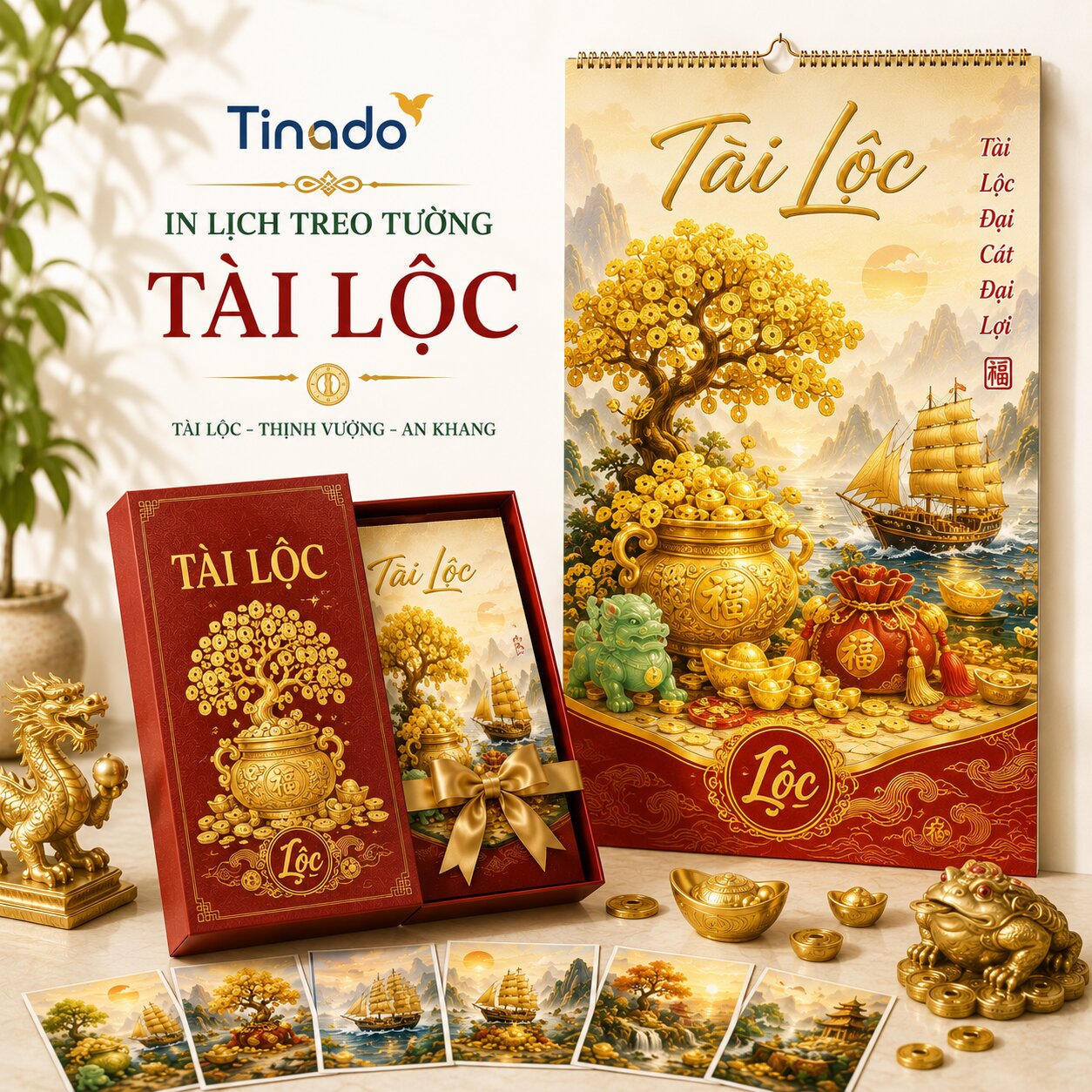 In Lịch Treo Tường Tài Lộc