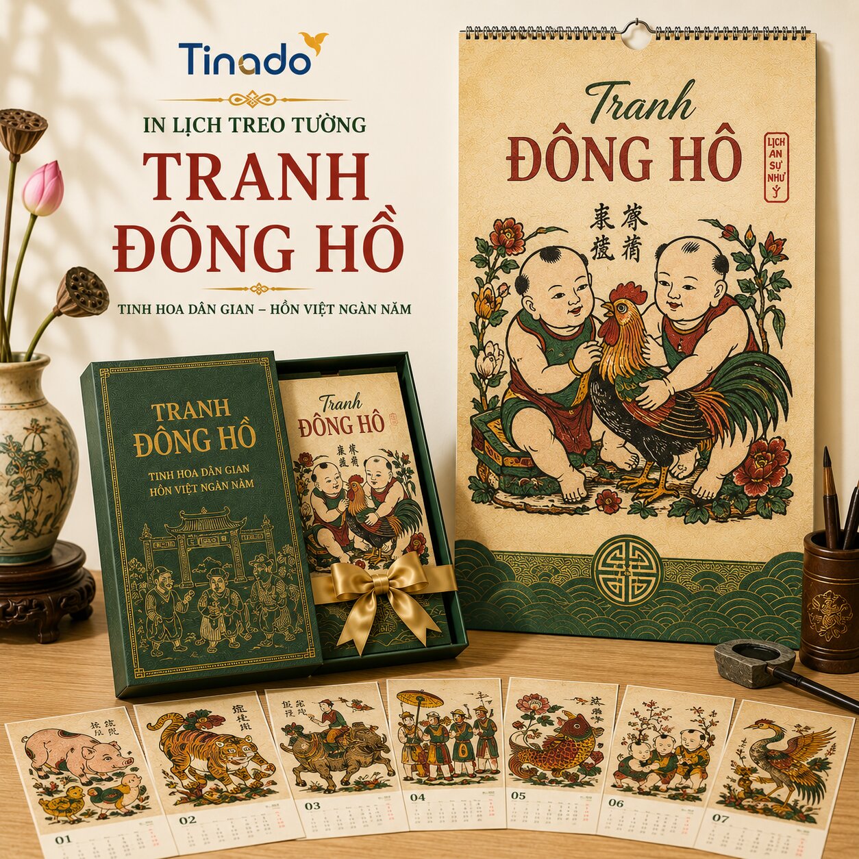 In Lịch Treo Tường Tranh Đông Hồ