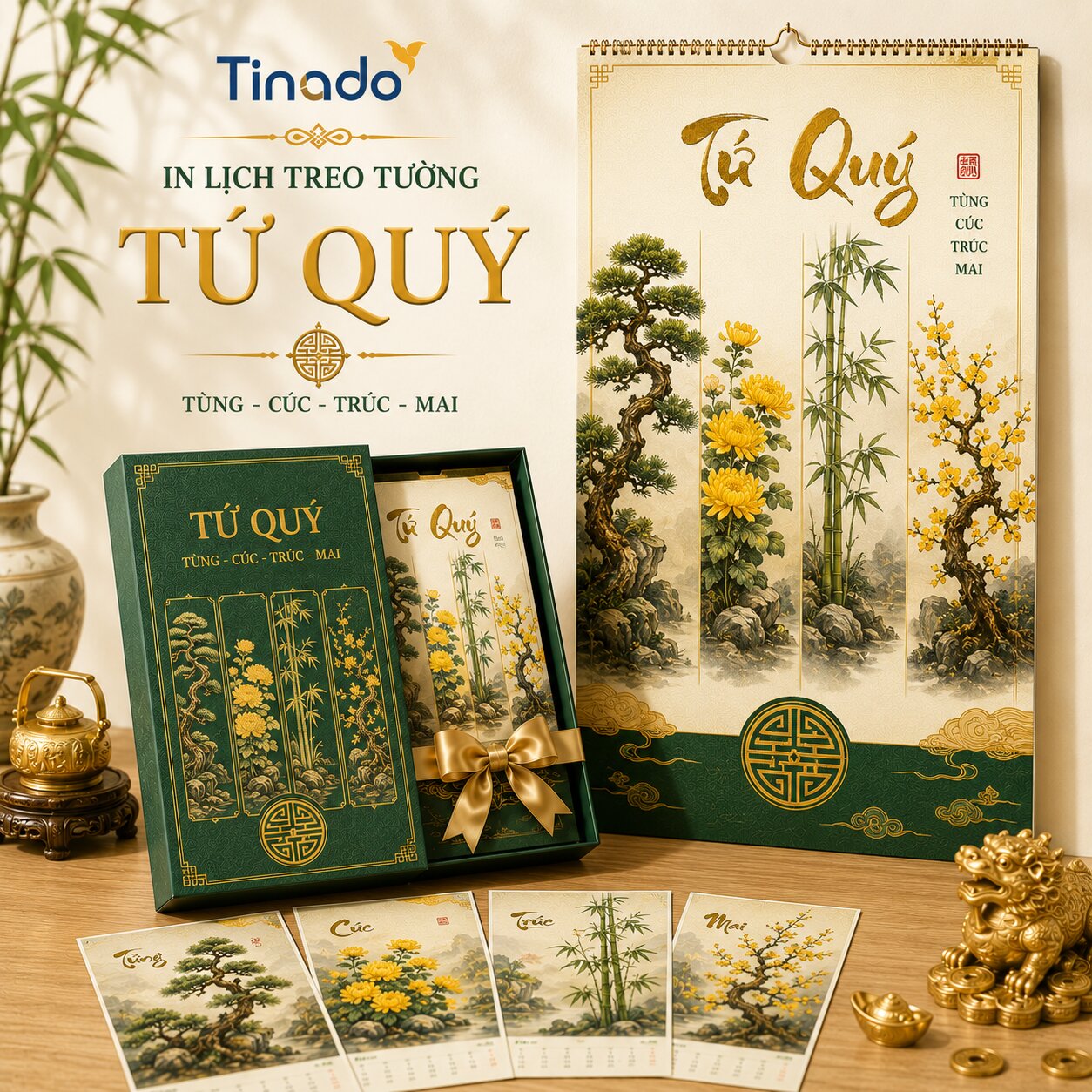 In Lịch Treo Tường Tứ Quý
