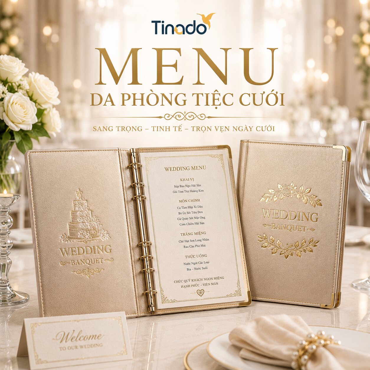 In Menu Da Phòng Tiệc Cưới
