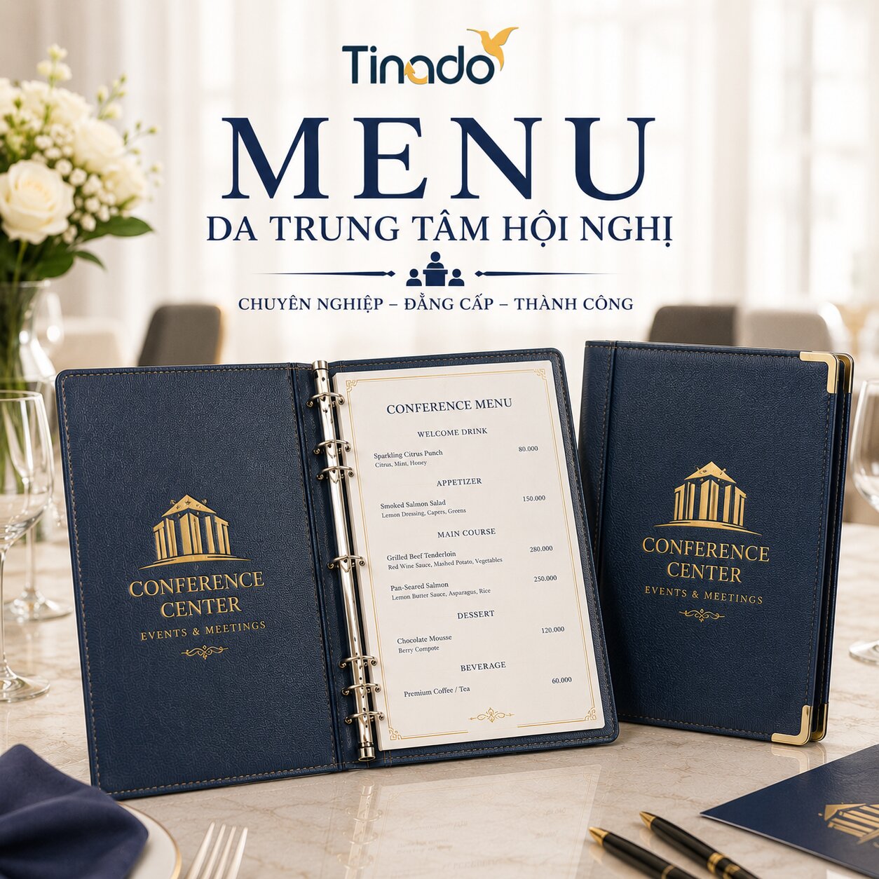 In Menu Da Trung Tâm Hội Nghị
