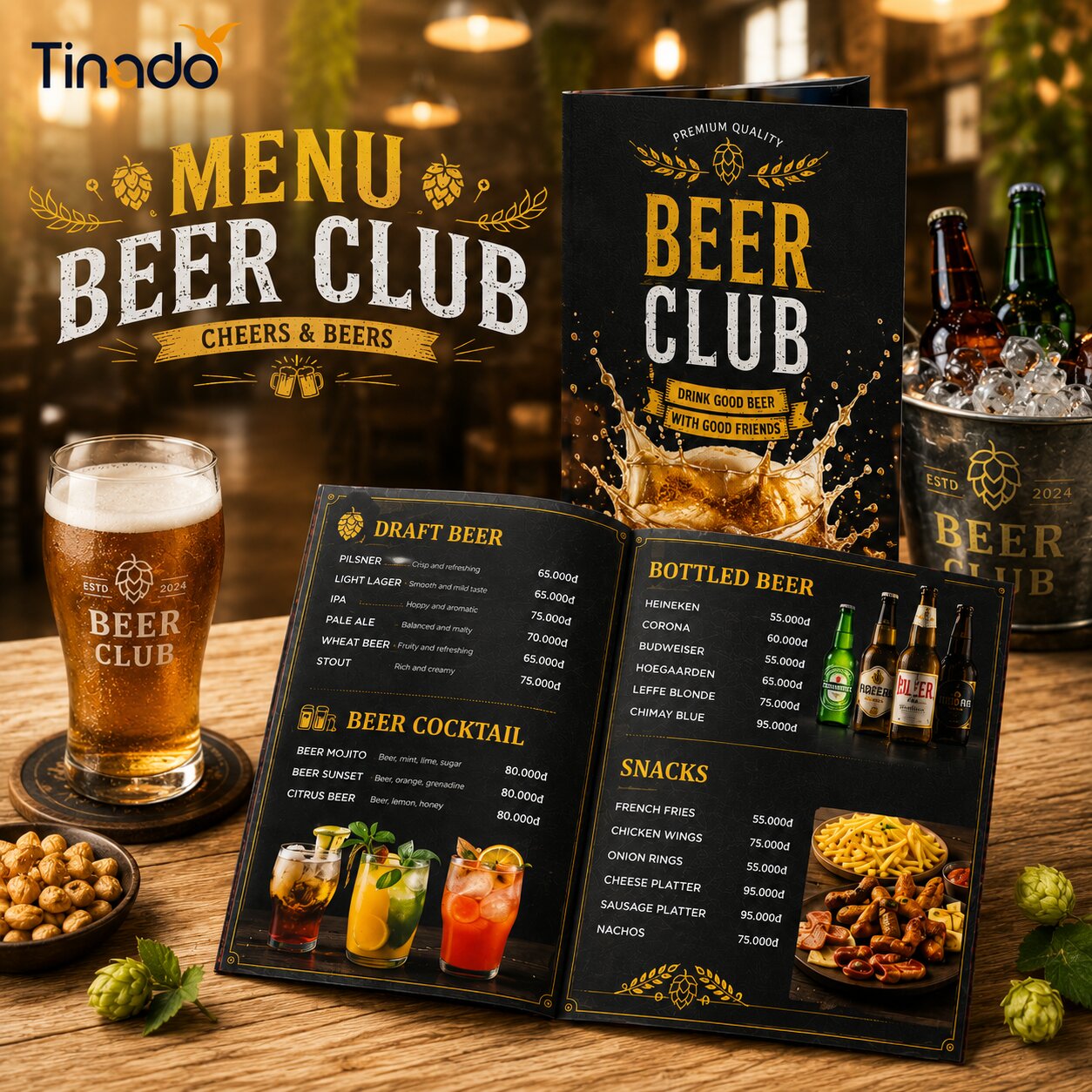 In Menu Giấy Beer Club
