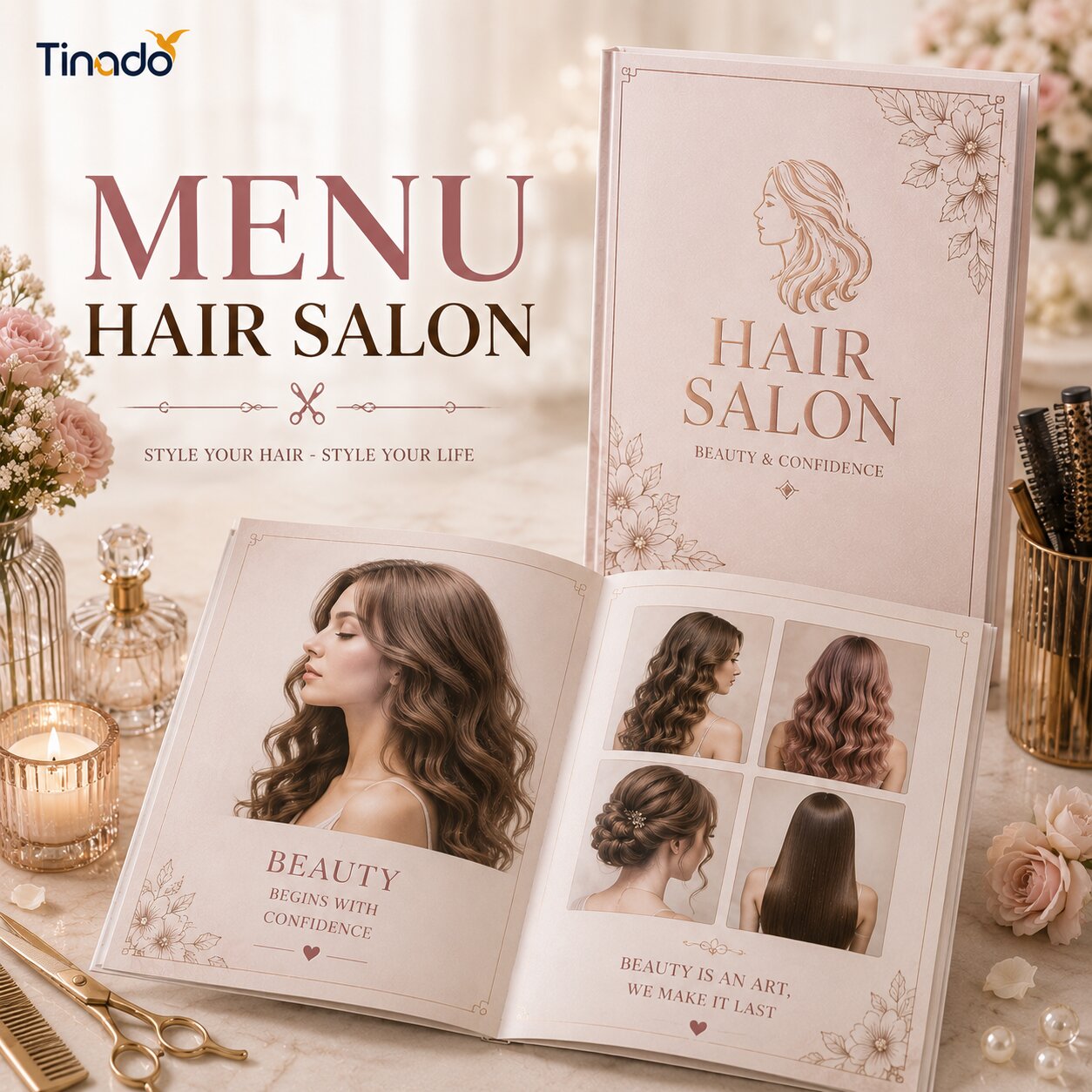 In Menu Giấy Hair Salon
