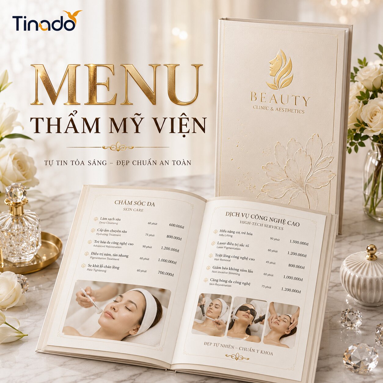 In Menu Giấy Thẩm Mỹ Viện