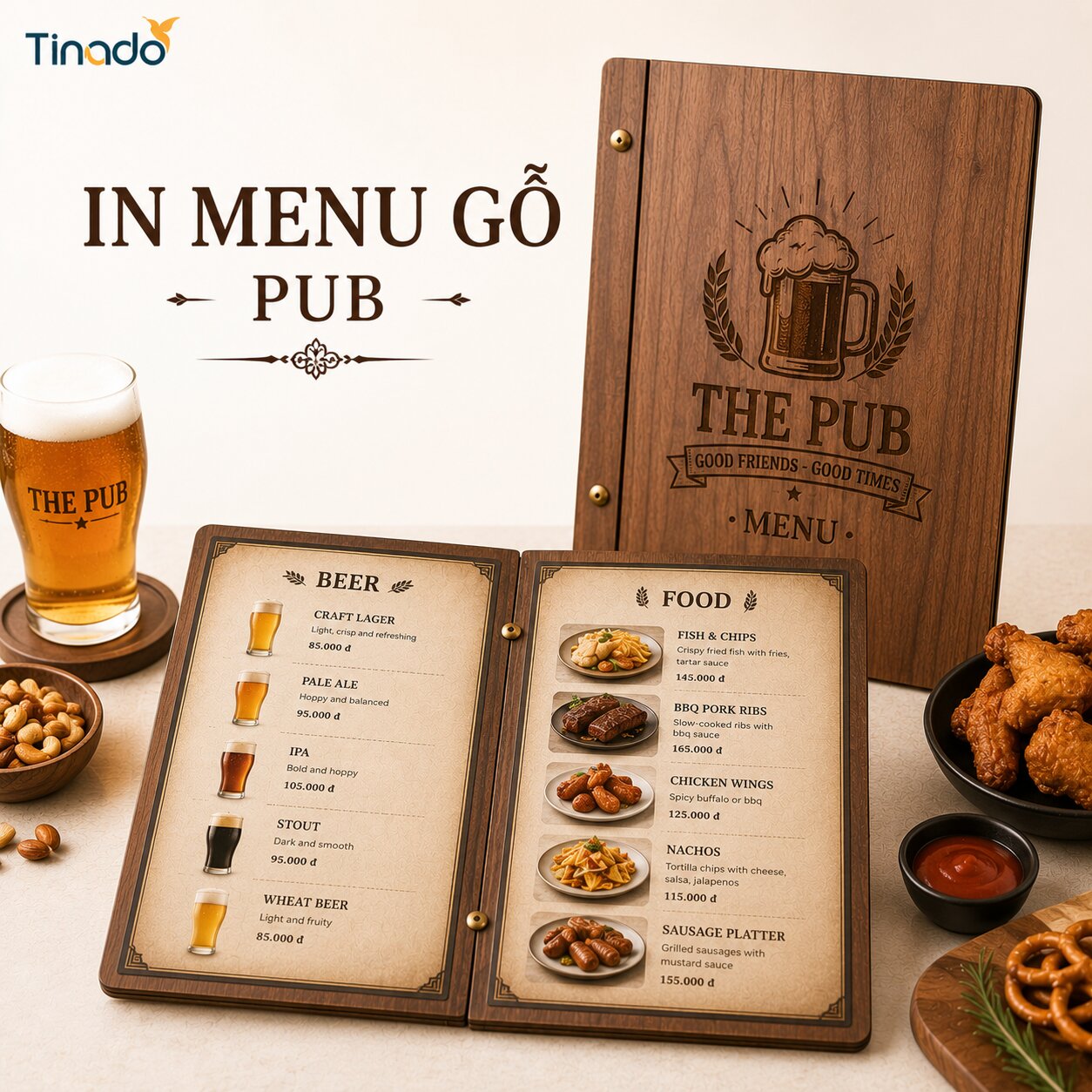 In Menu Gỗ Pub