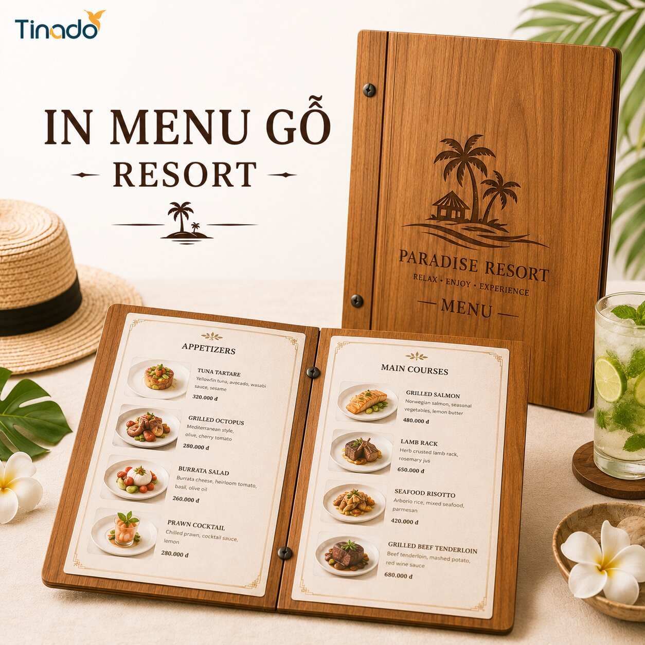 In Menu Gỗ Resort