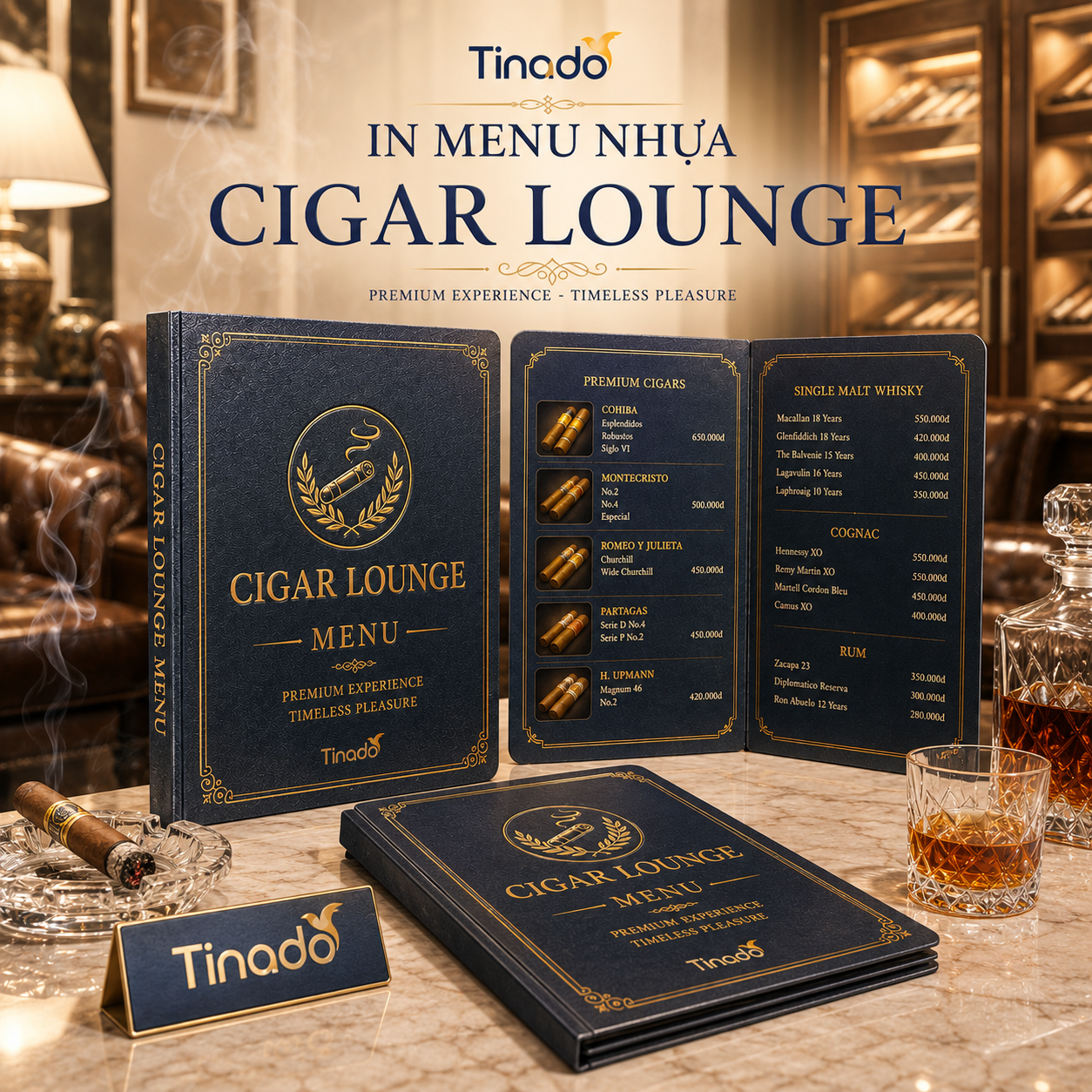 In Menu Nhựa Cigar Lounge