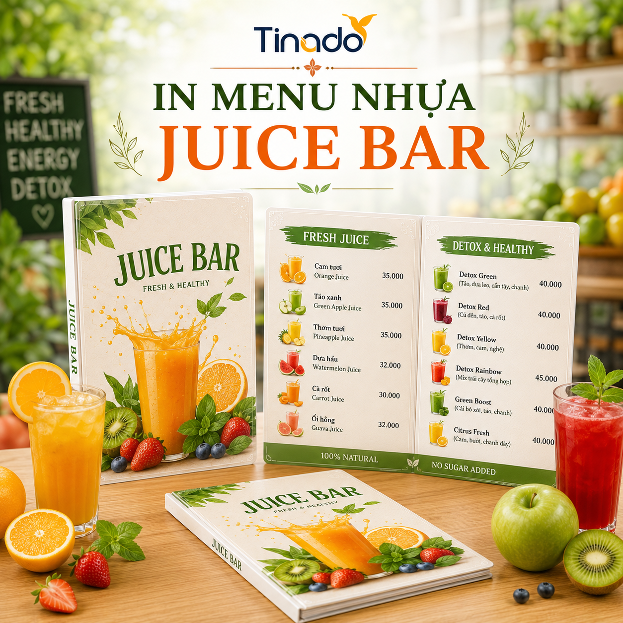 In Menu Nhựa Juice Bar