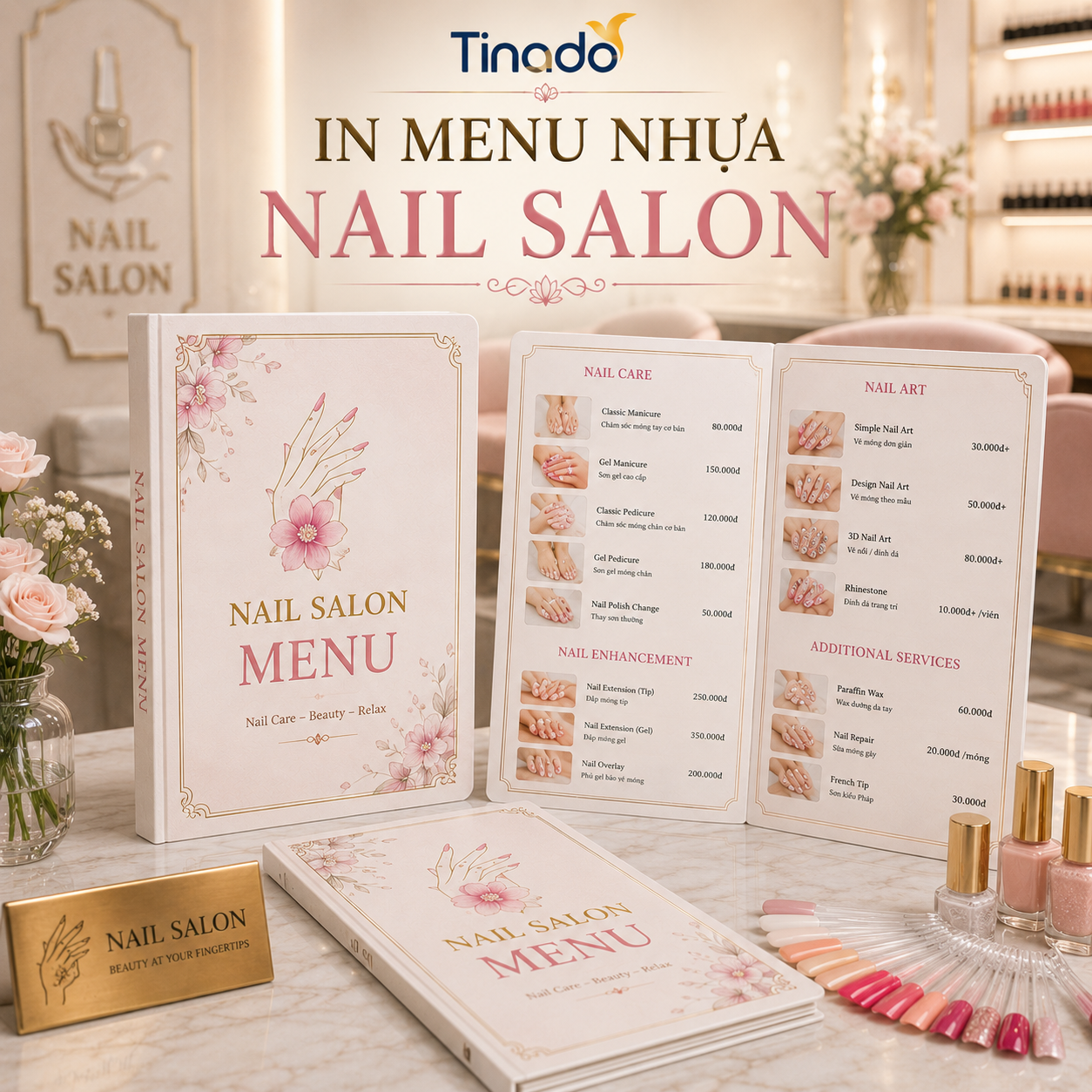 In Menu Nhựa Nail Salon