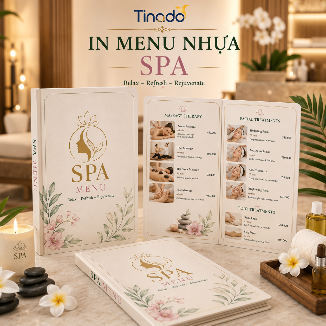 In Menu Nhựa Spa