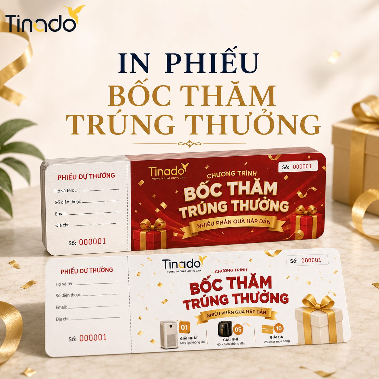 In Phiếu Bốc Thăm Trúng Thưởng