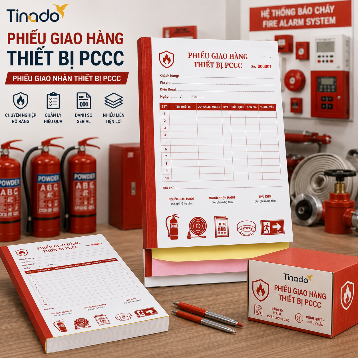 In Phiếu Giao Hàng Thiết Bị PCCC