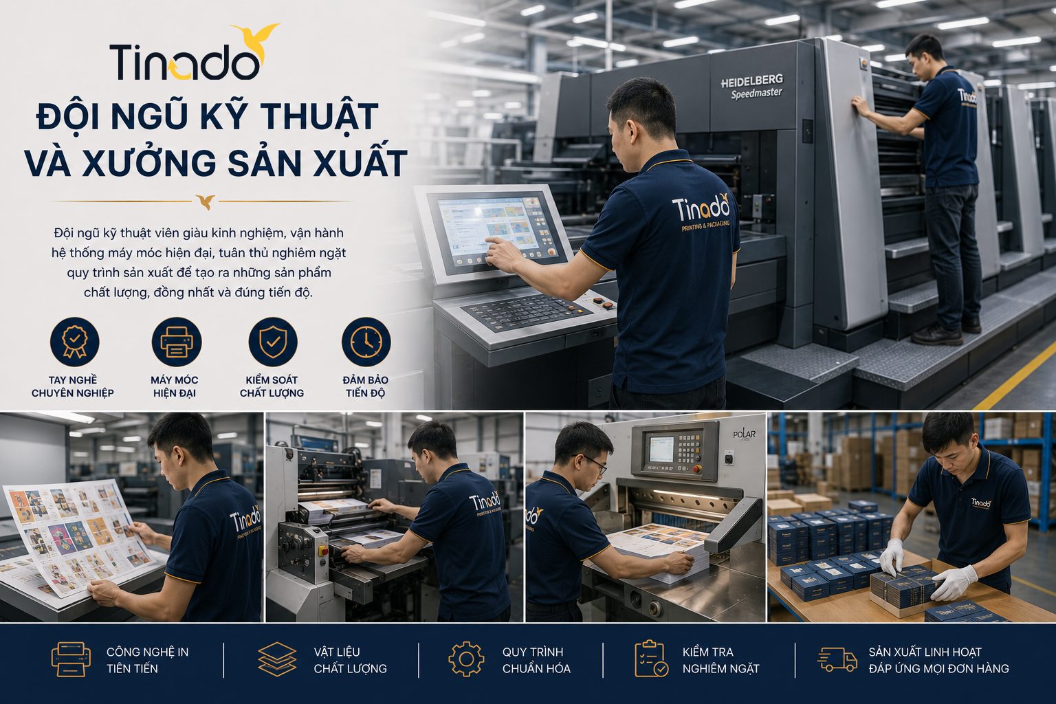 Đội ngũ kỹ thuật và xưởng sản xuất Tinado