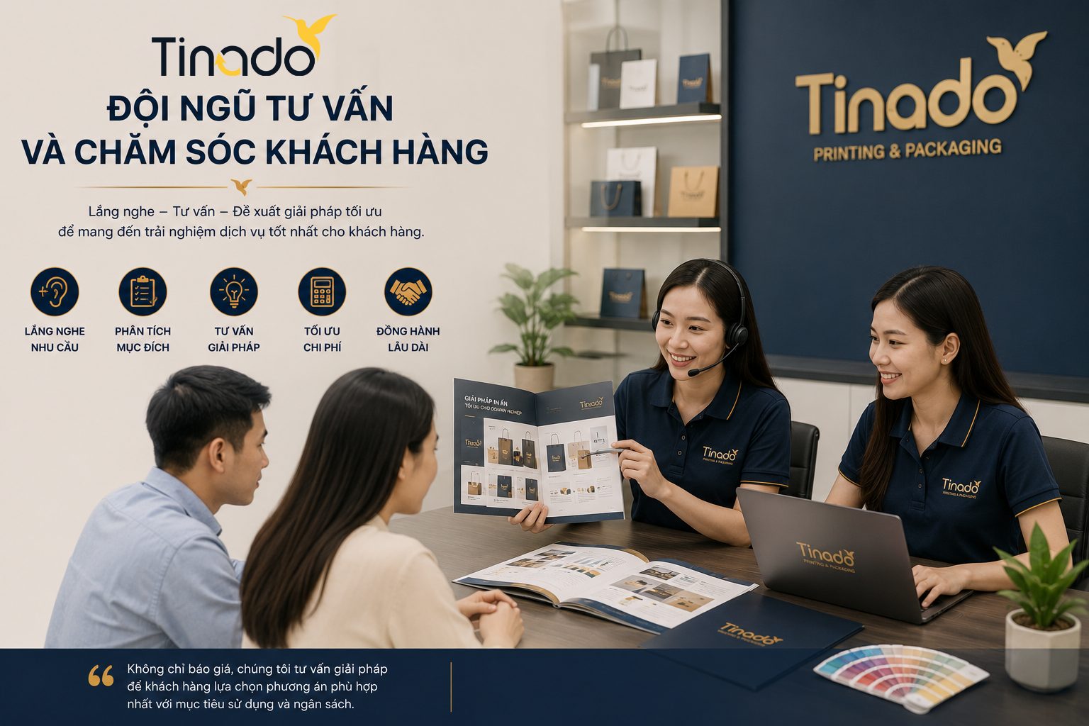 Đội ngũ tư vấn và chăm sóc khách hàng Tinado