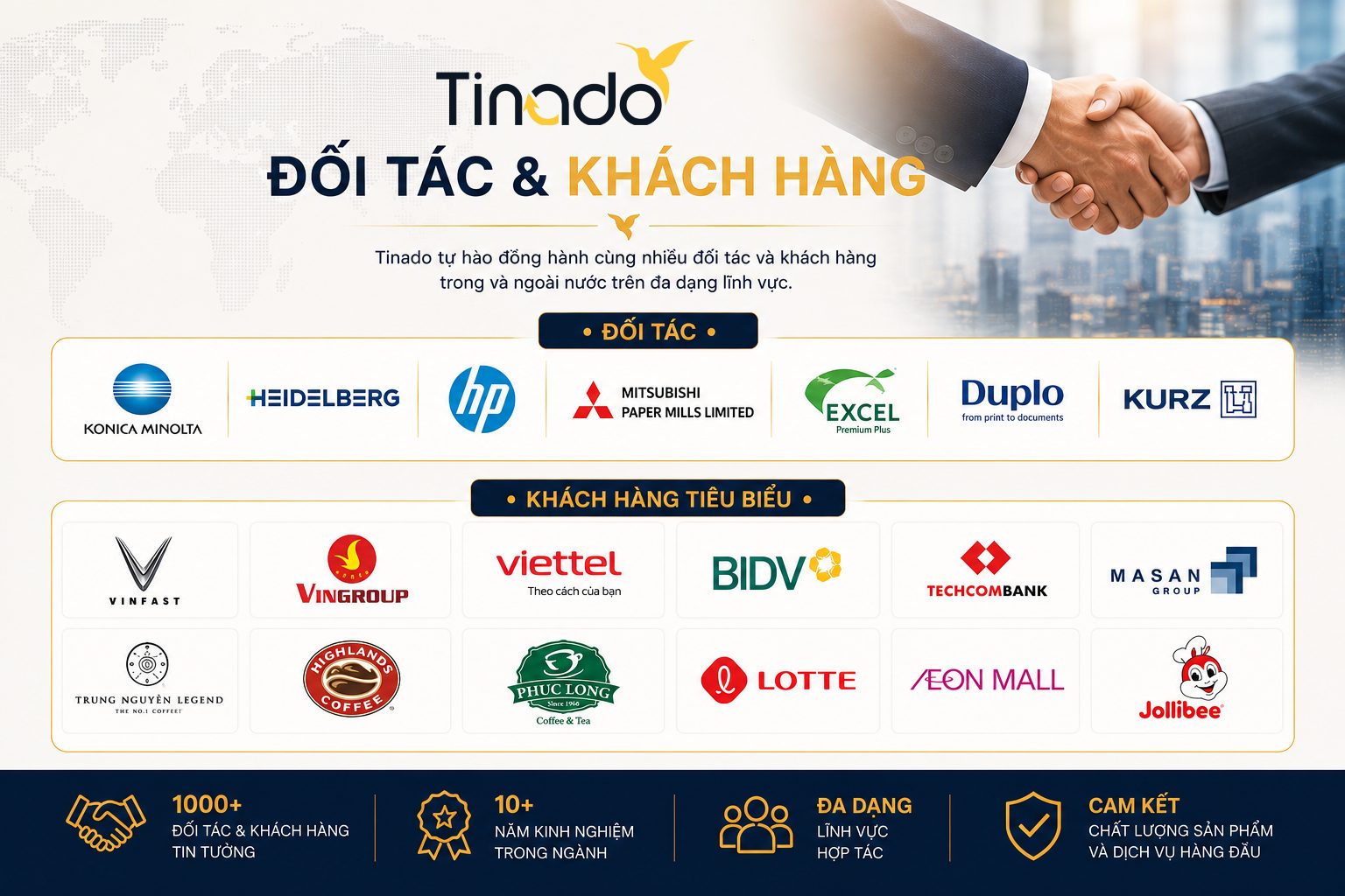 Đối tác và khách hàng của Tinado