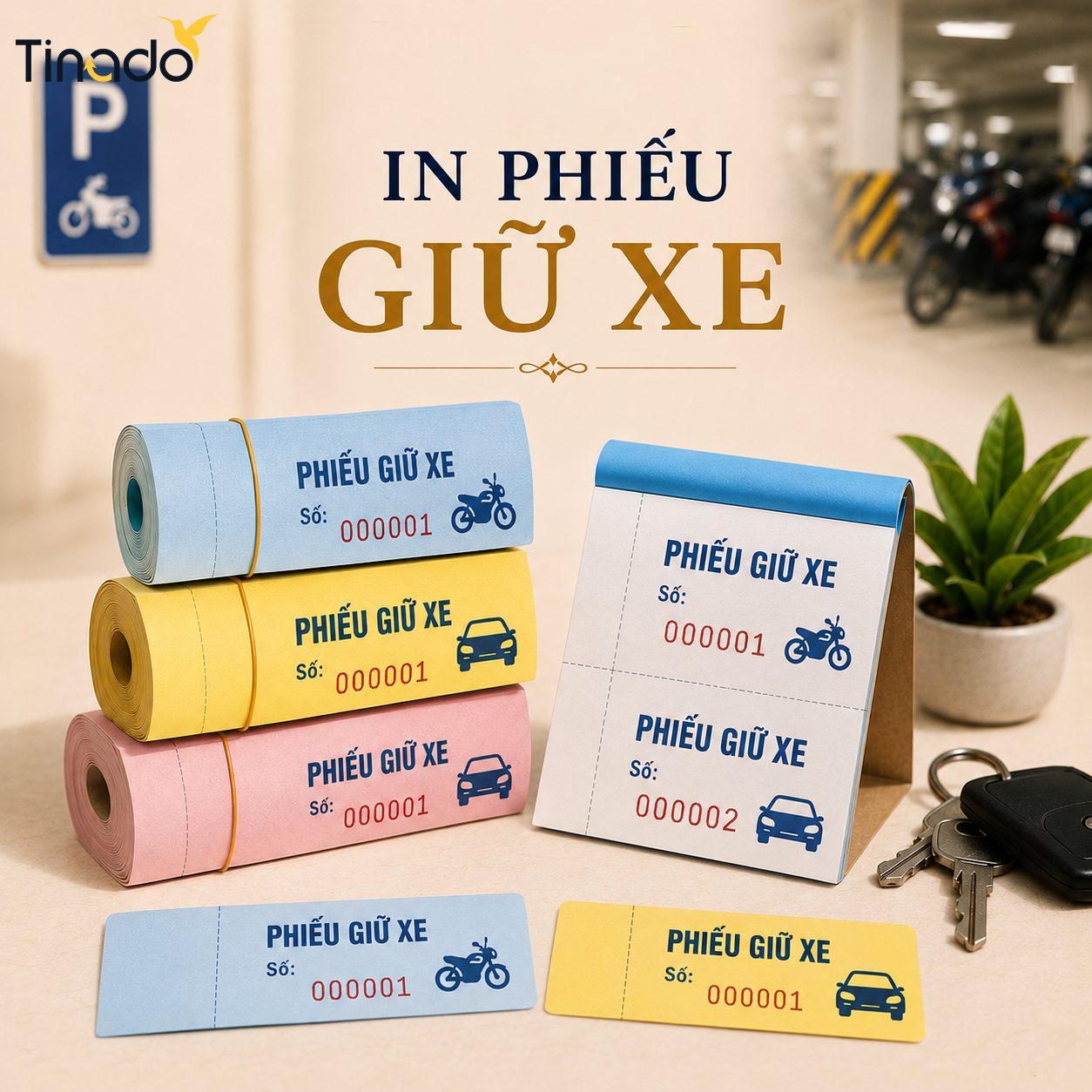 In Phiếu Giữ Xe