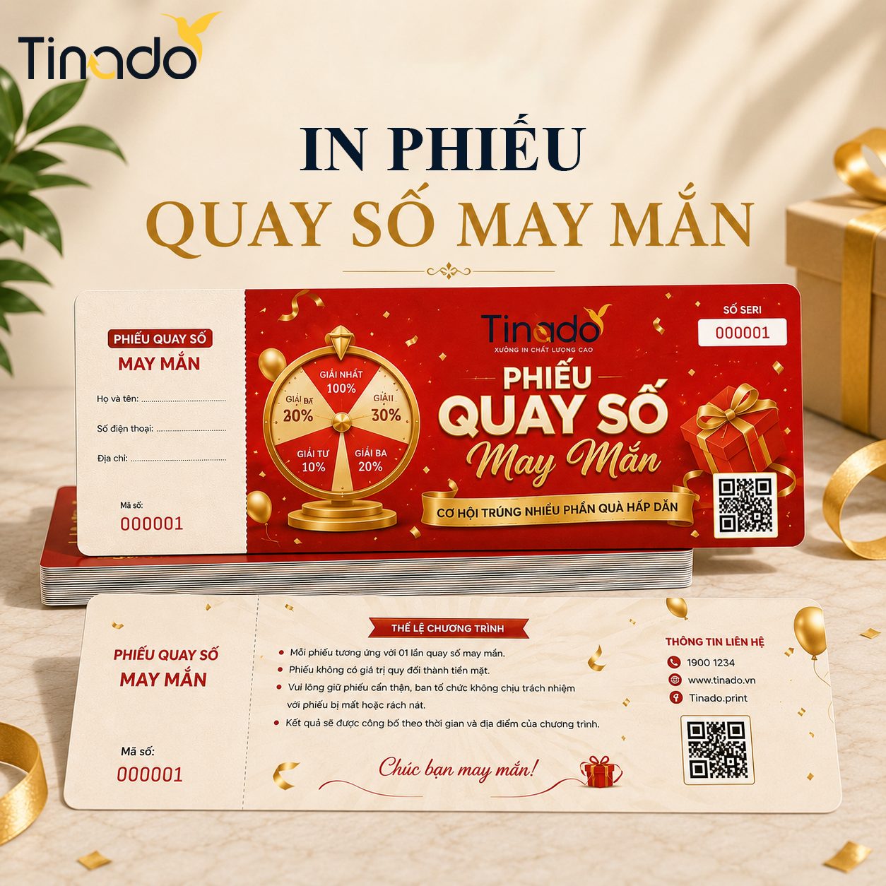 In Phiếu Quay Số May Mắn