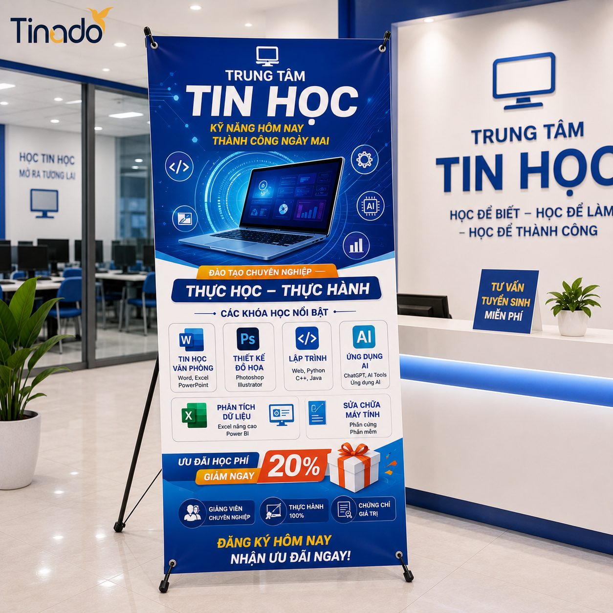 In Standee Trung Tâm Tin Học