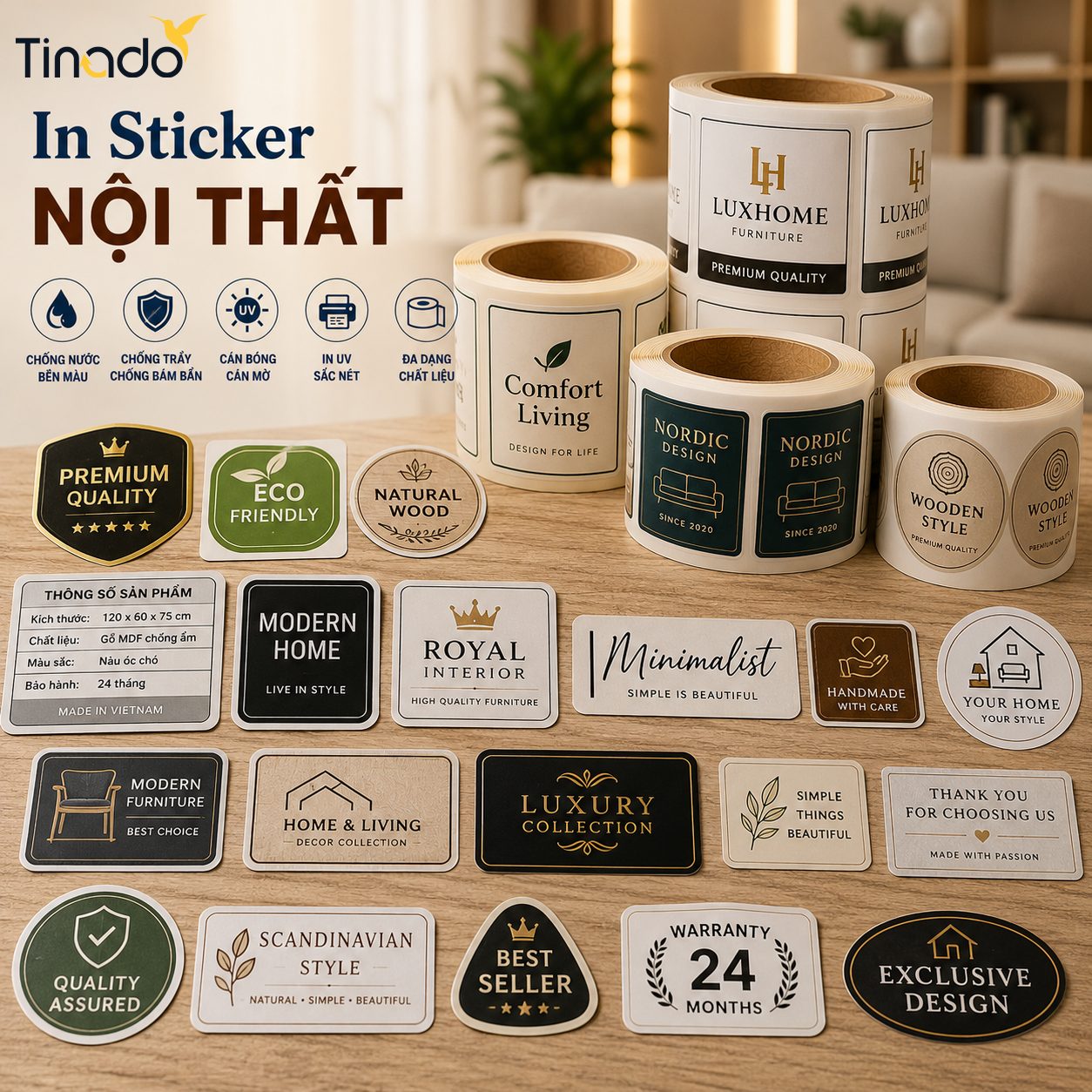 In Sticker Nội Thất