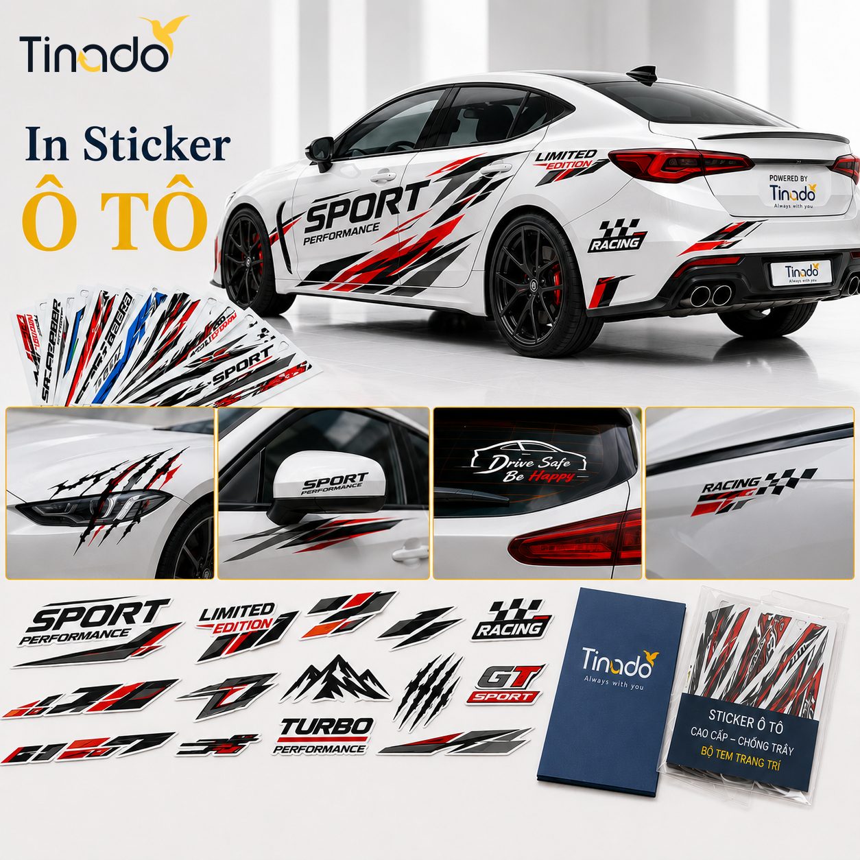 In Sticker Ô Tô