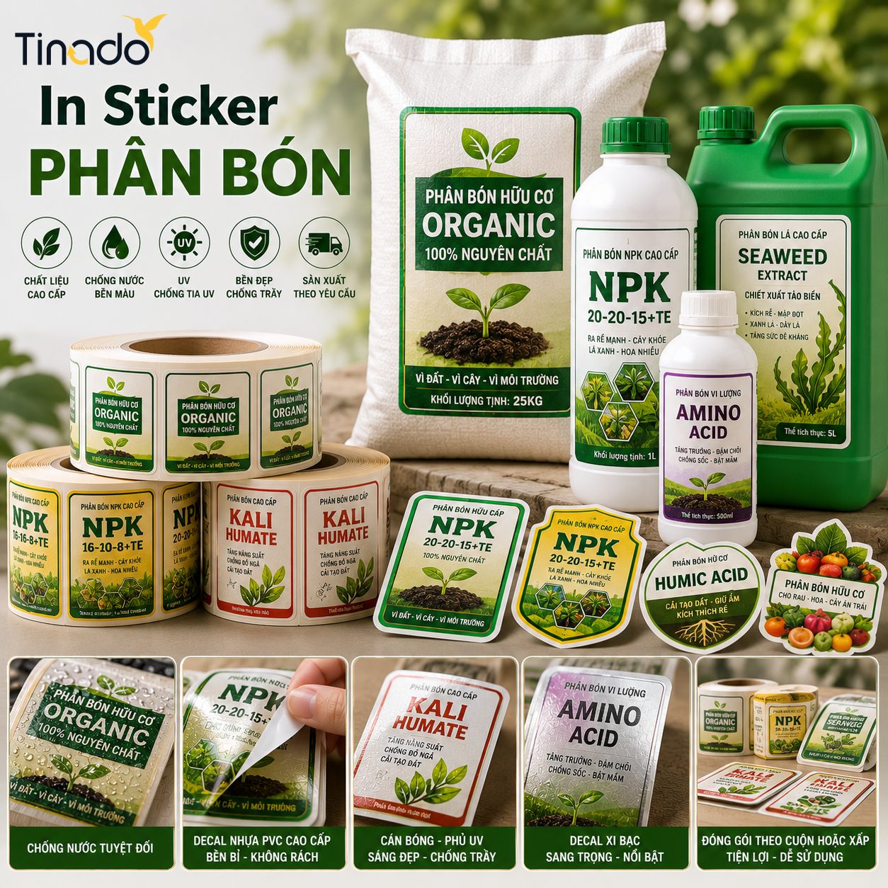 In Sticker Phân Bón
