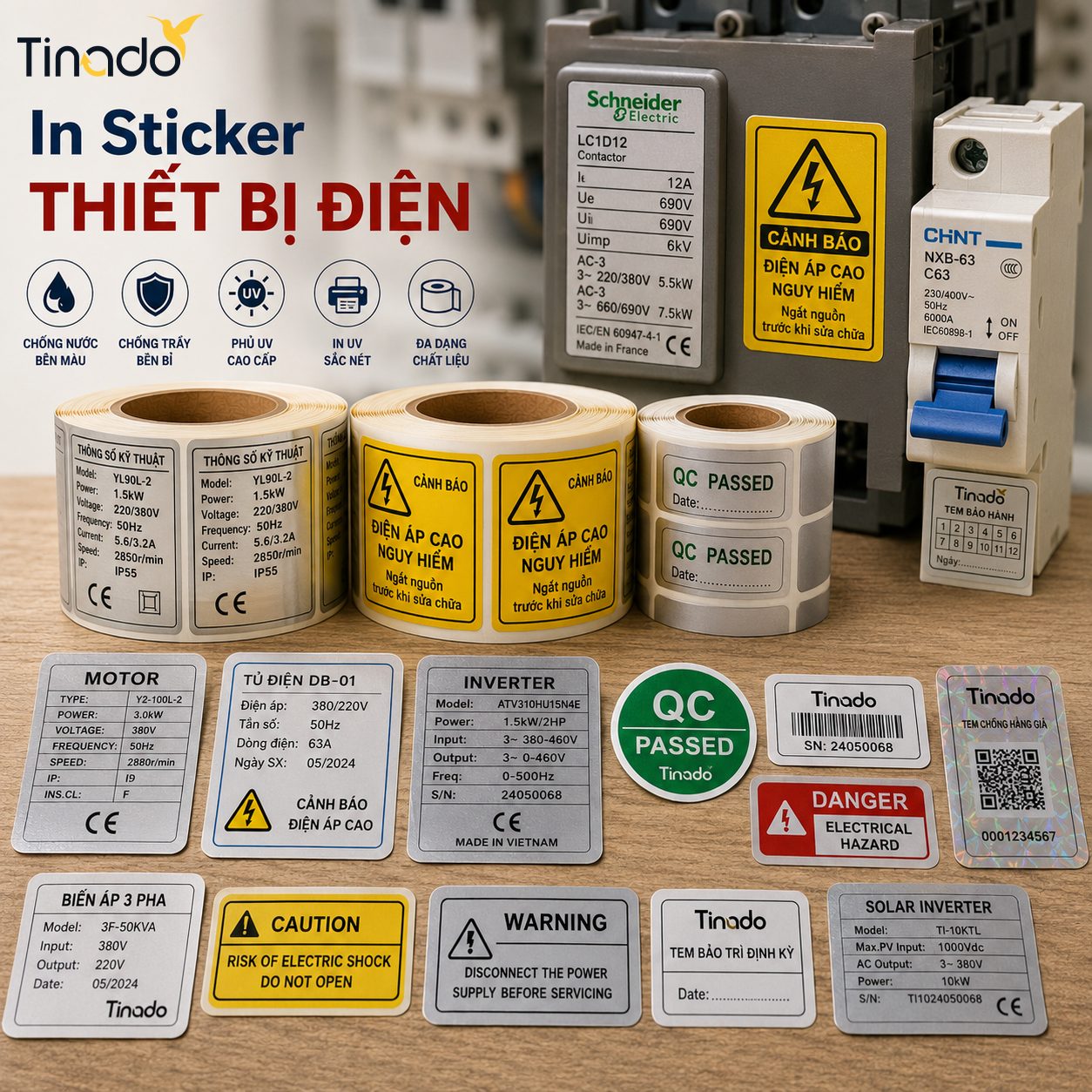 In Sticker Thiết Bị Điện