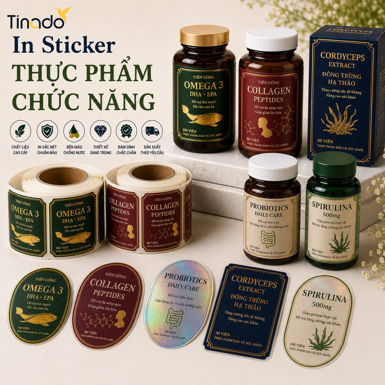 In Sticker Thực Phẩm Chức Năng