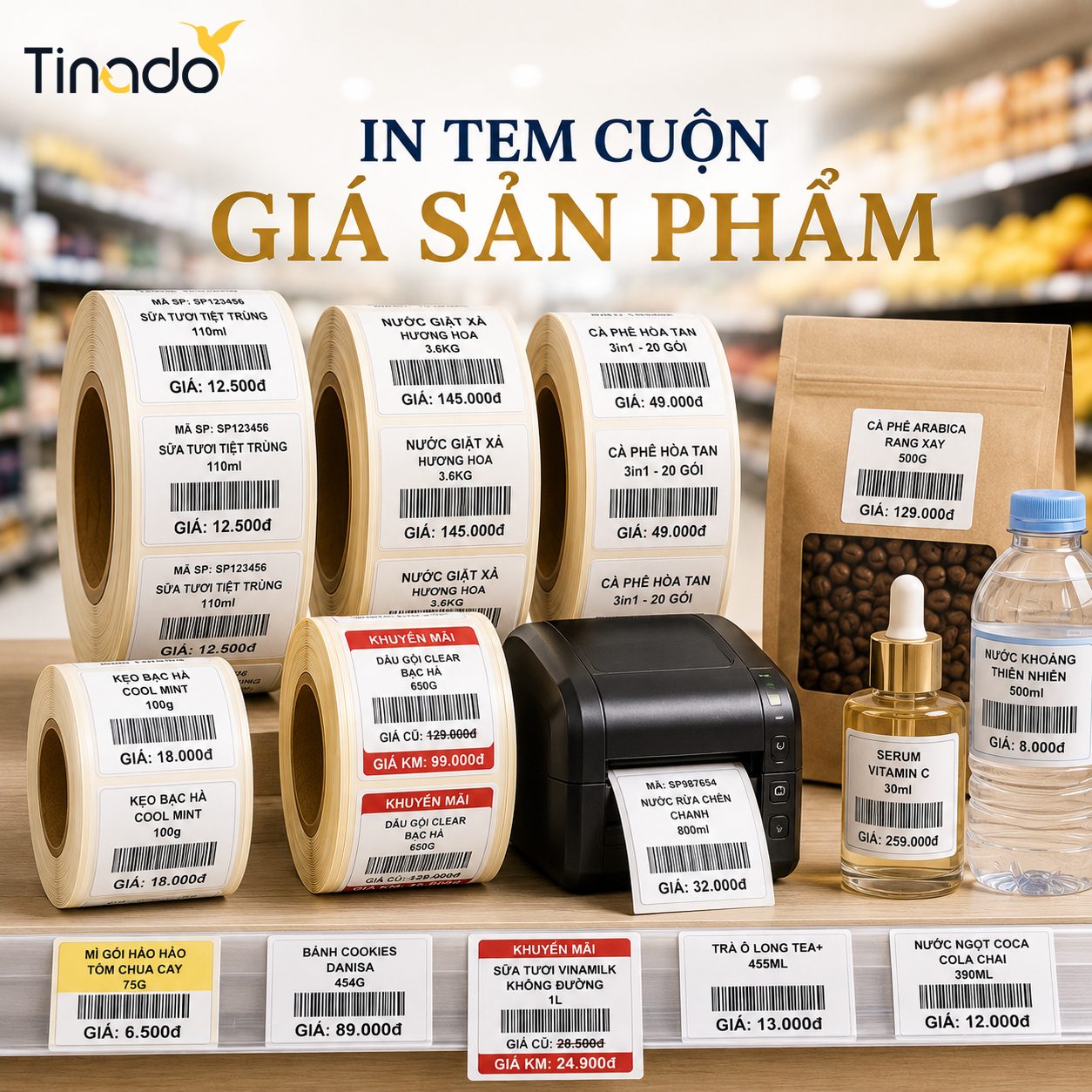 In Tem Cuộn Giá Sản Phẩm