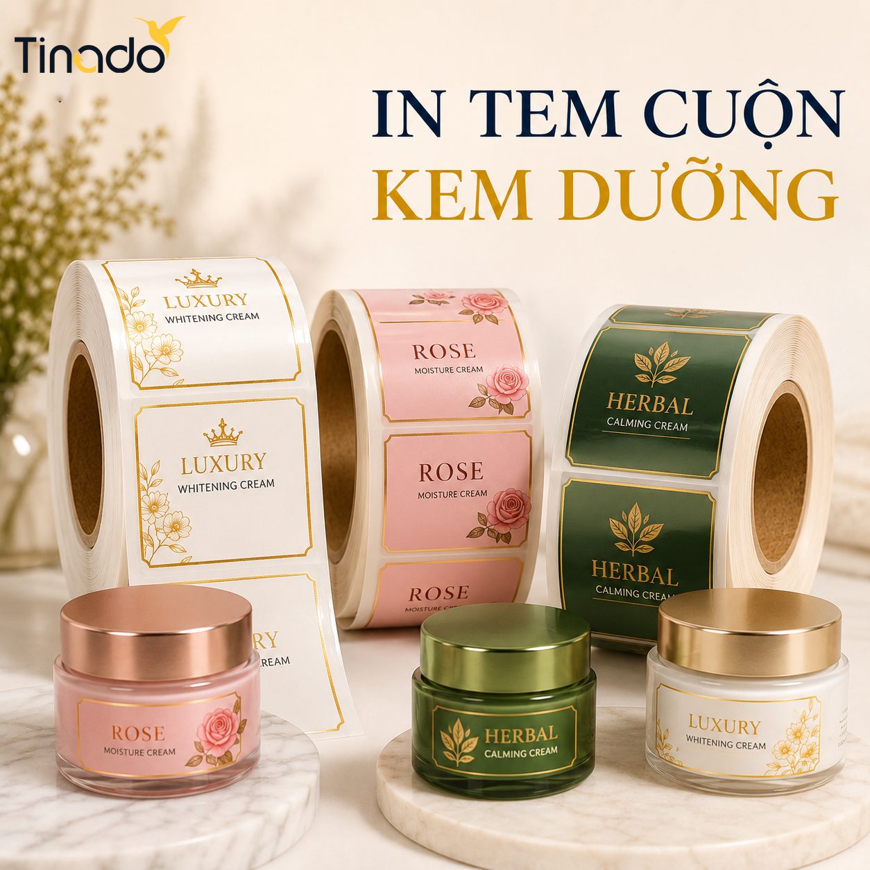 In Tem Cuộn Kem Dưỡng