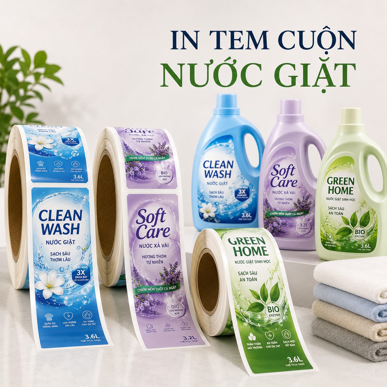 In Tem Cuộn Nước Giặt