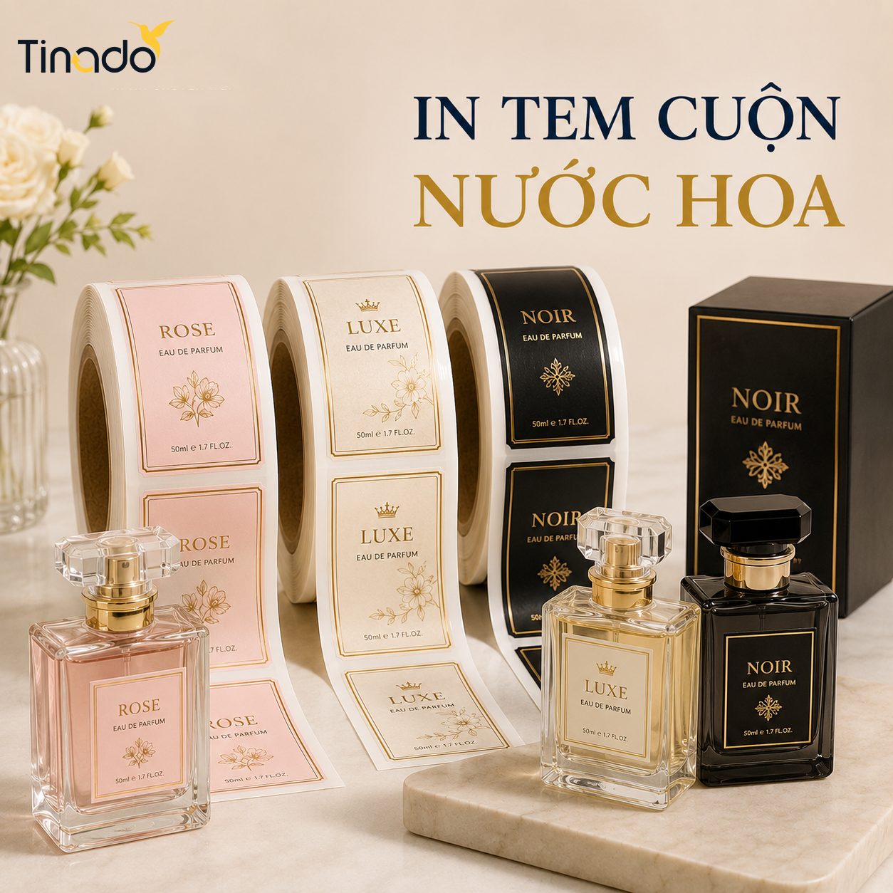 In Tem Cuộn Nước Hoa