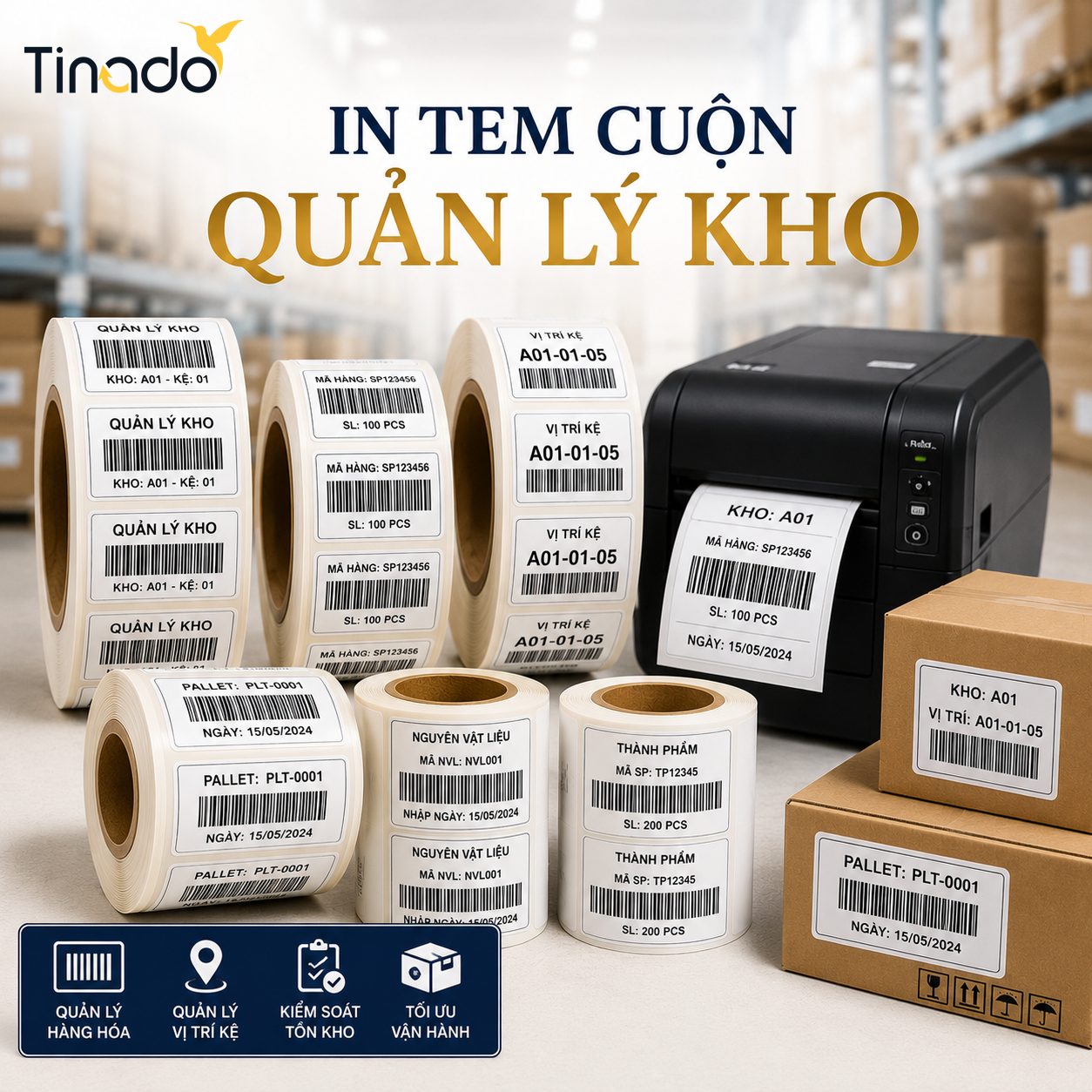 In Tem Cuộn Quản Lý Kho