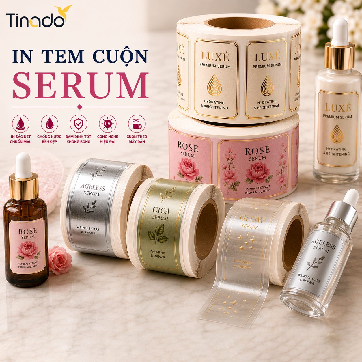 In Tem Cuộn Serum