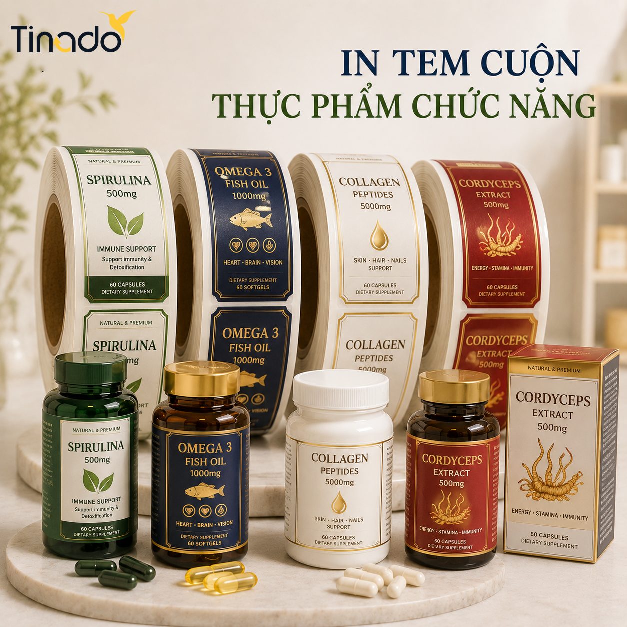 In Tem Cuộn Thực Phẩm Chức Năng