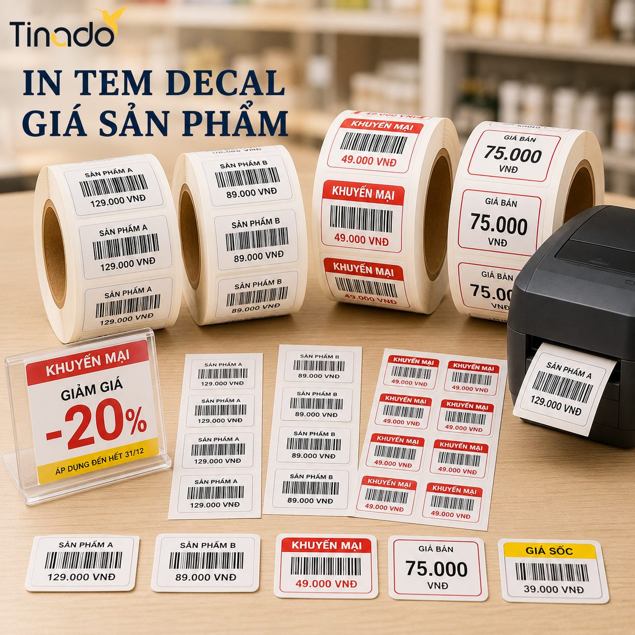 In Tem Decal Giá Sản Phẩm