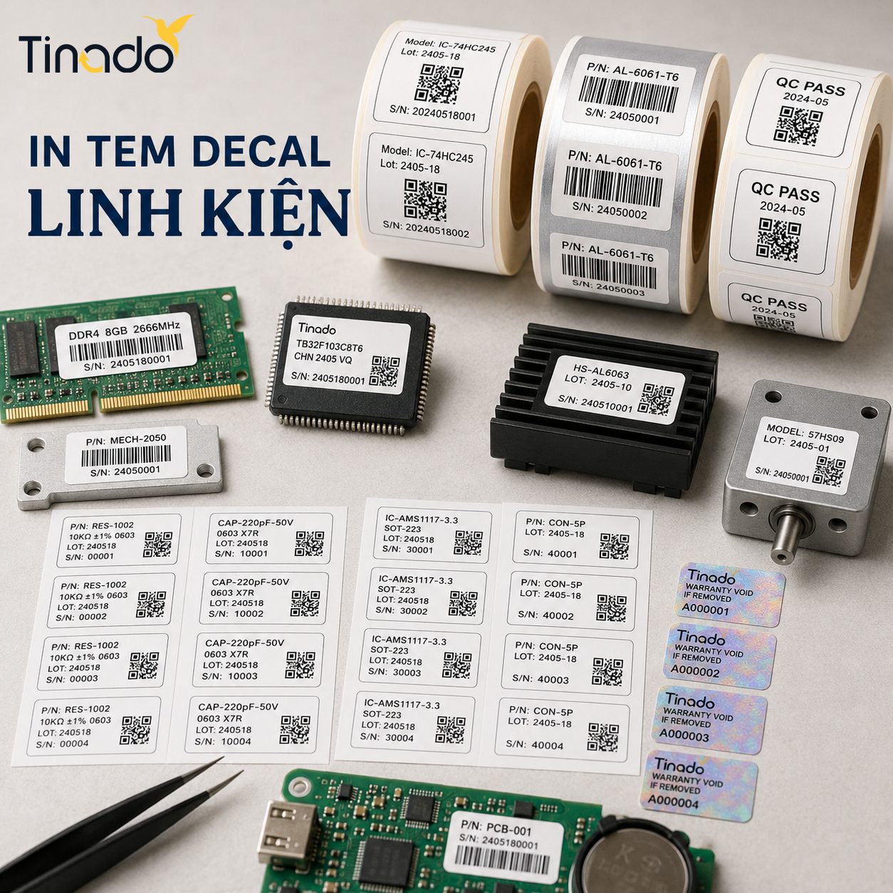 In Tem Decal Linh Kiện