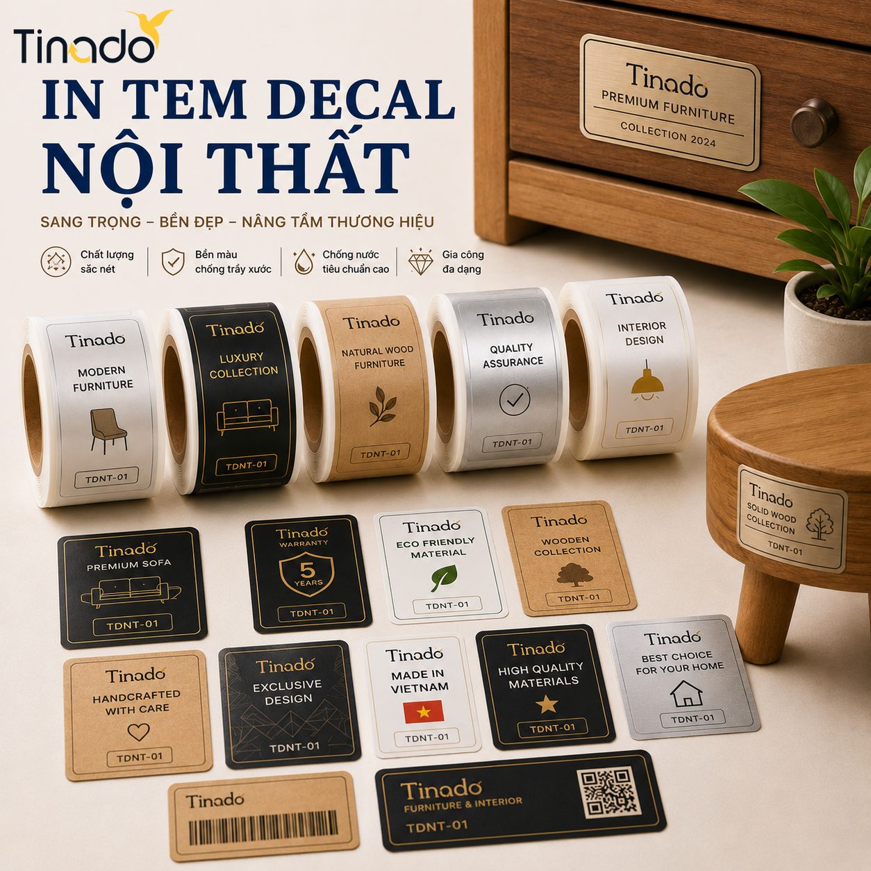 In Tem Decal Nội Thất