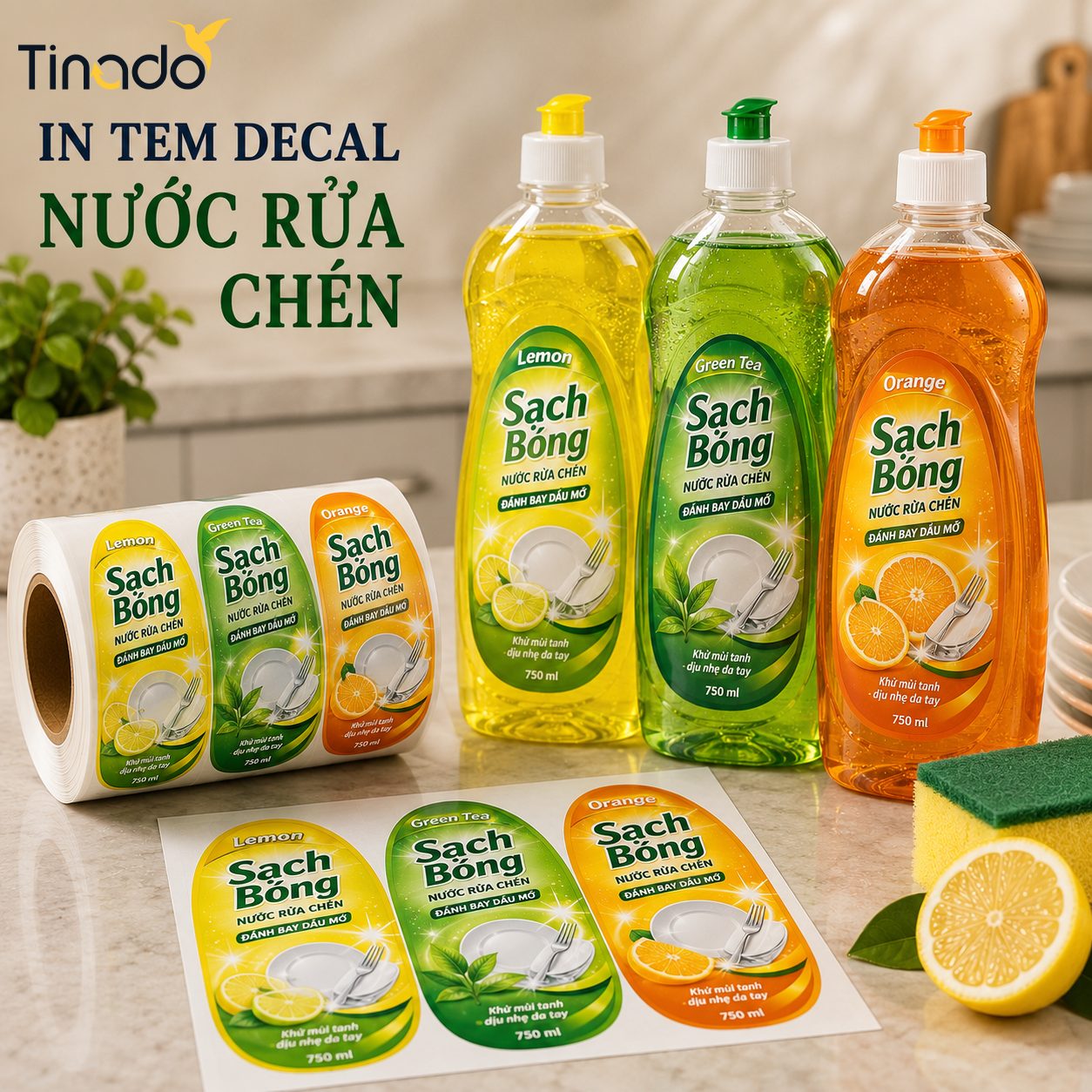 In Tem Decal Nước Rửa Chén
