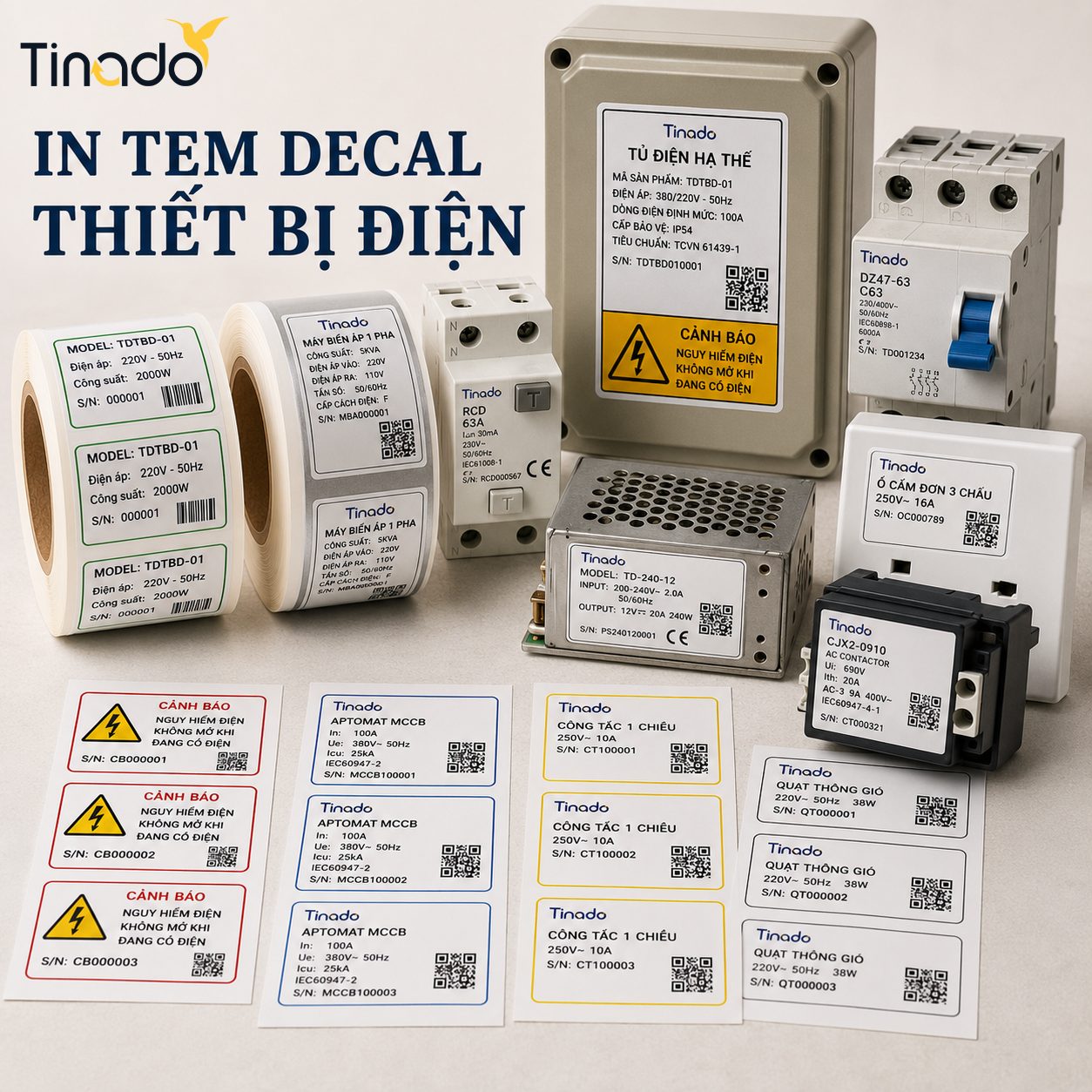 In Tem Decal Thiết Bị Điện
