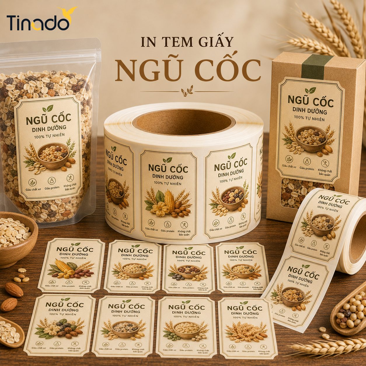In Tem Giấy Ngũ Cốc